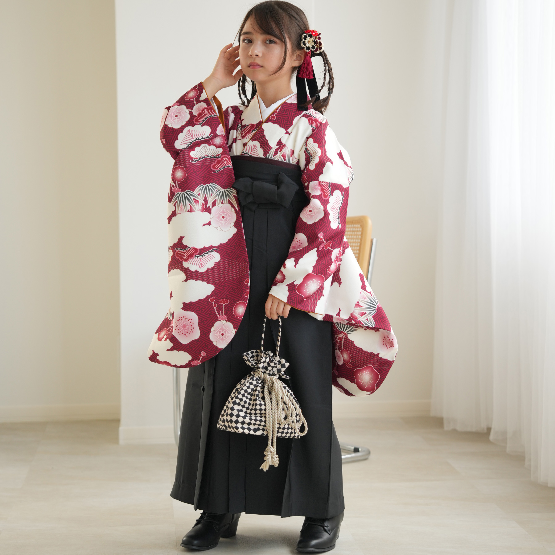 袴 レンタル 小学生 ひよこ商店 ジュニア 袴...の詳細画像3