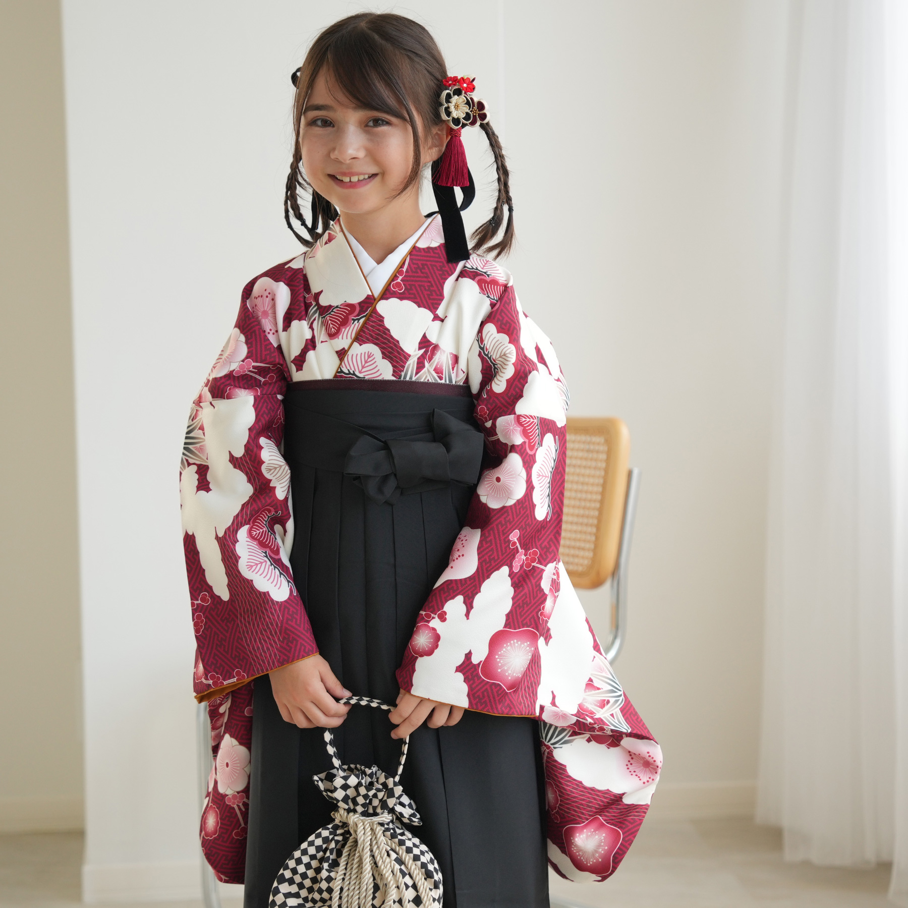 ジュニア袴 15点セット（サブ4画像）
