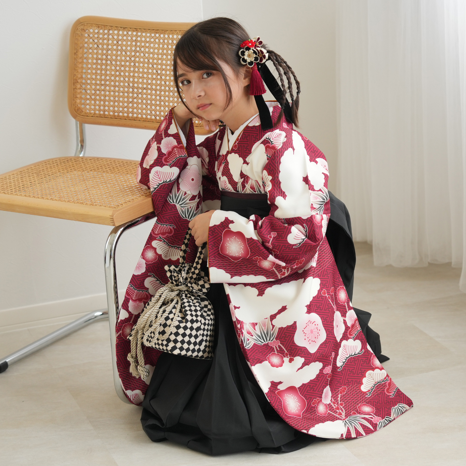 ジュニア袴 15点セット（サブ5画像）