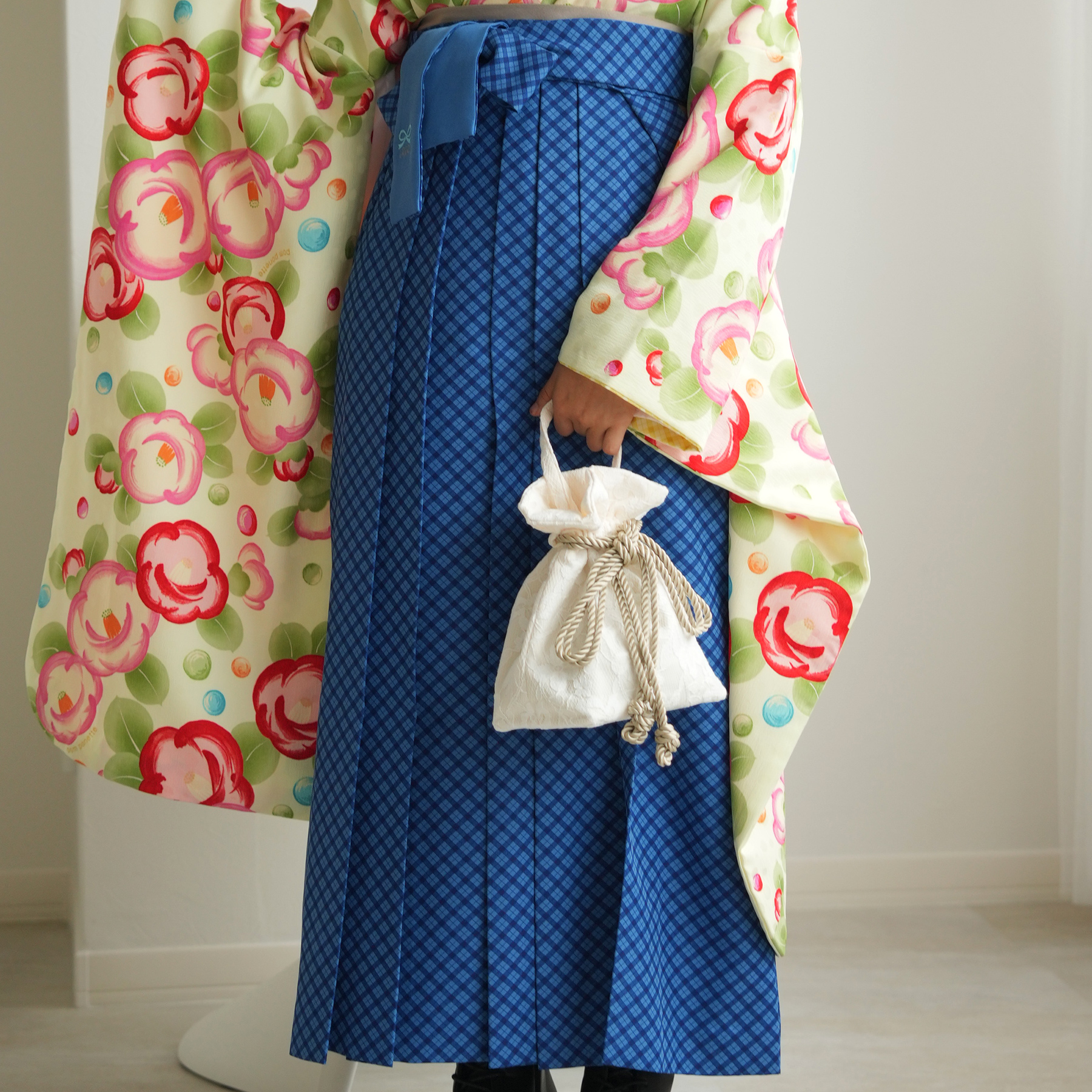 袴 レンタル 小学生 2尺袖着物 15点セット pom ponette / ポンポネット