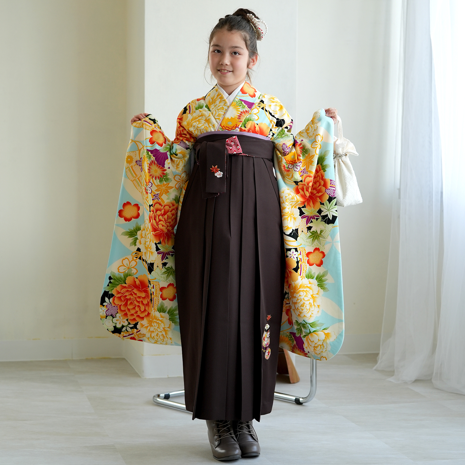 みかん　キッズ袴 楽天市場】袴レンタル 小学校卒業式 卒業式 袴セット 小学生