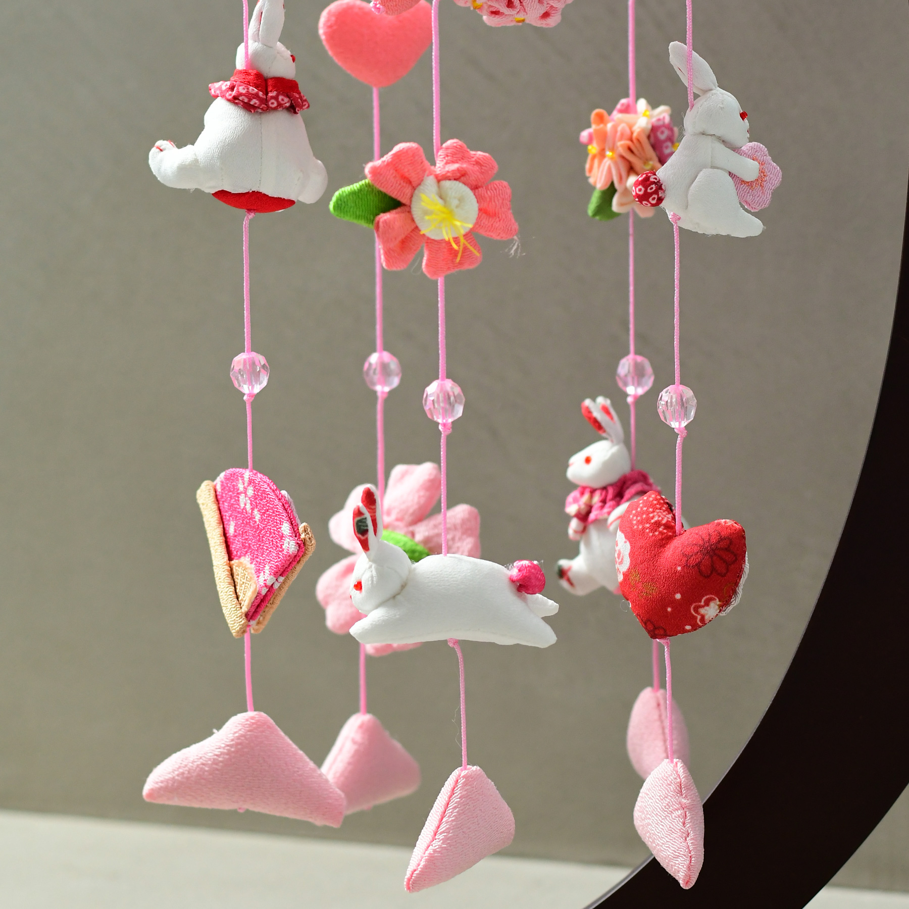 雛人形 つるし飾り つるし雛 ひな人形 台座セット 4個つるし×5本＋1本