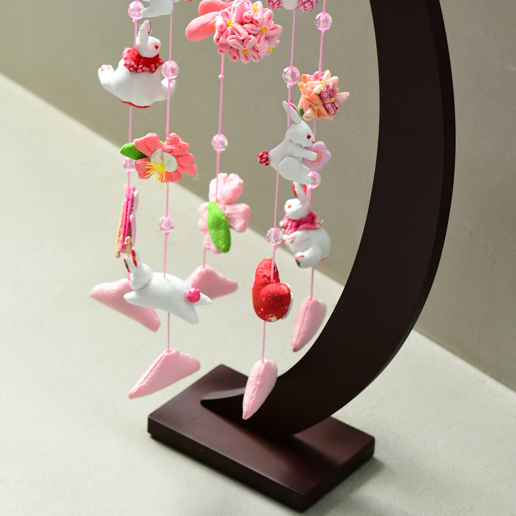 つるし飾り ひな人形 台座セット 4個つるし×5本＋1本 台座付き