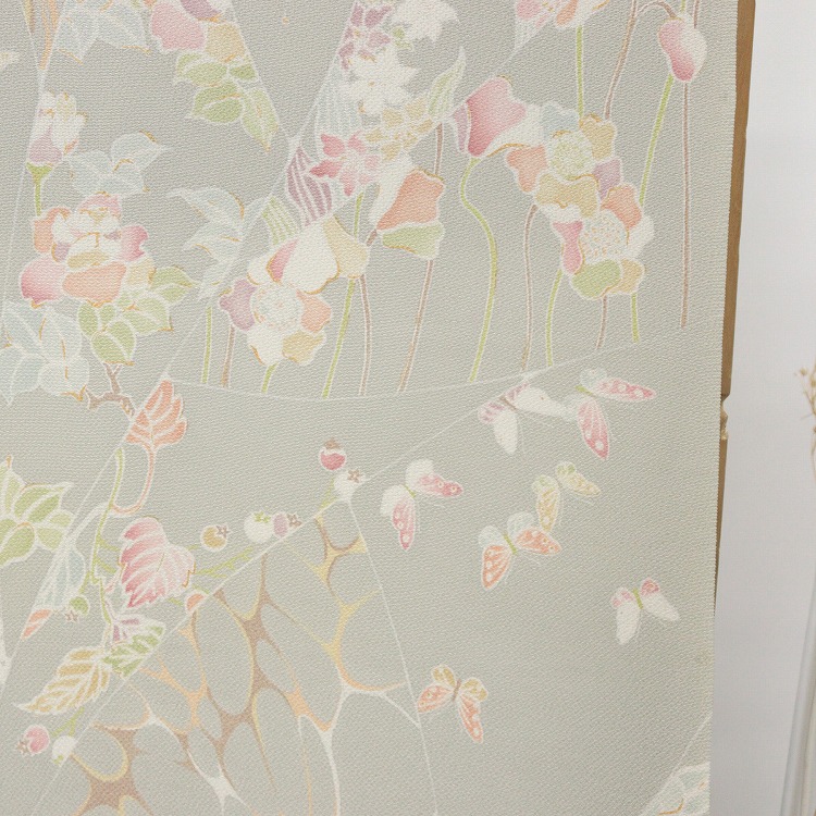 【新品】着物 反物 正絹 長襦袢 加賀絹の里 花川柳 淡グリーン地 暈し紋様 2102-418-01main.jpg