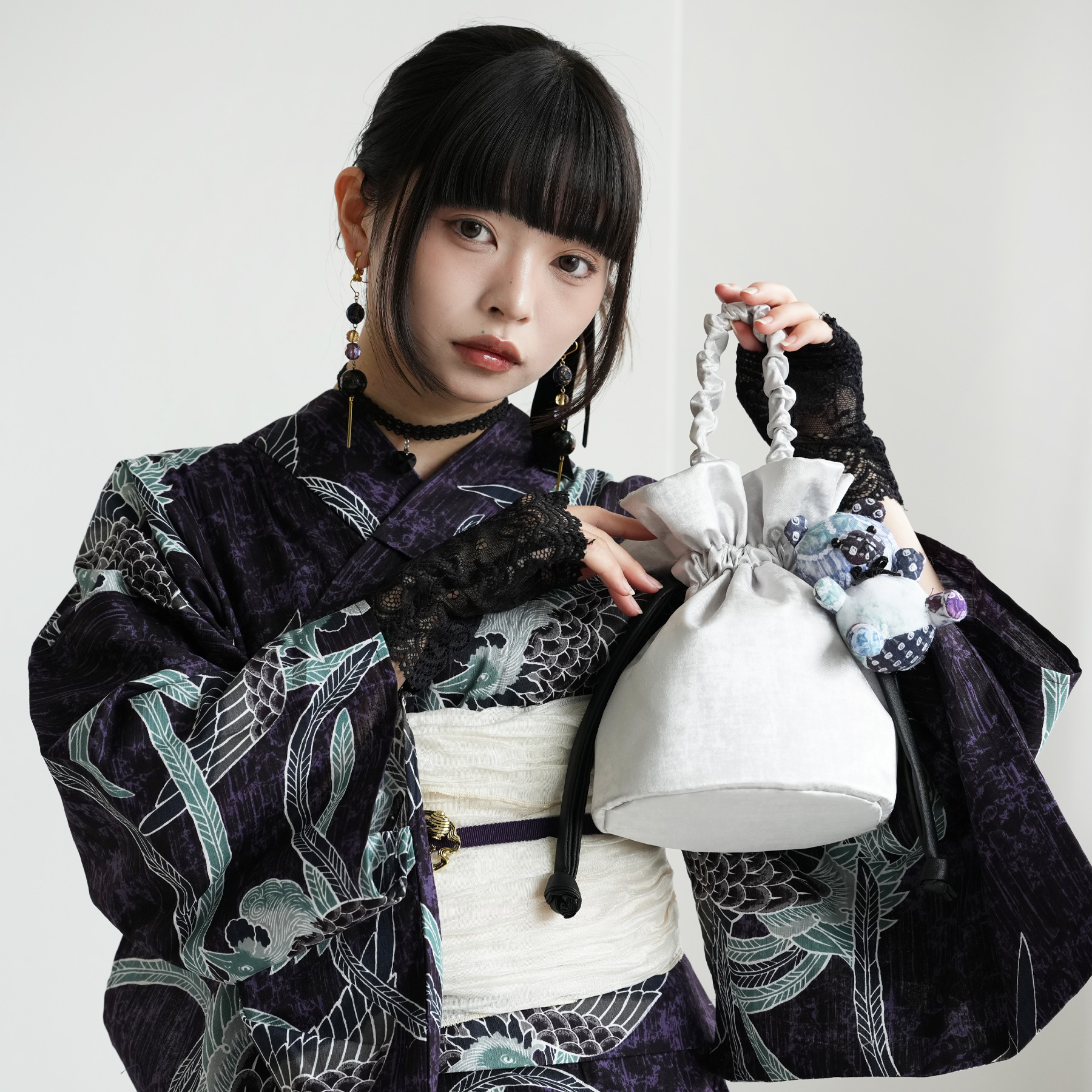 ぬいぐるみ チャーム バッグチャーム くま クマ おしゃれ 有松絞り utatane うたたね ウタタネ