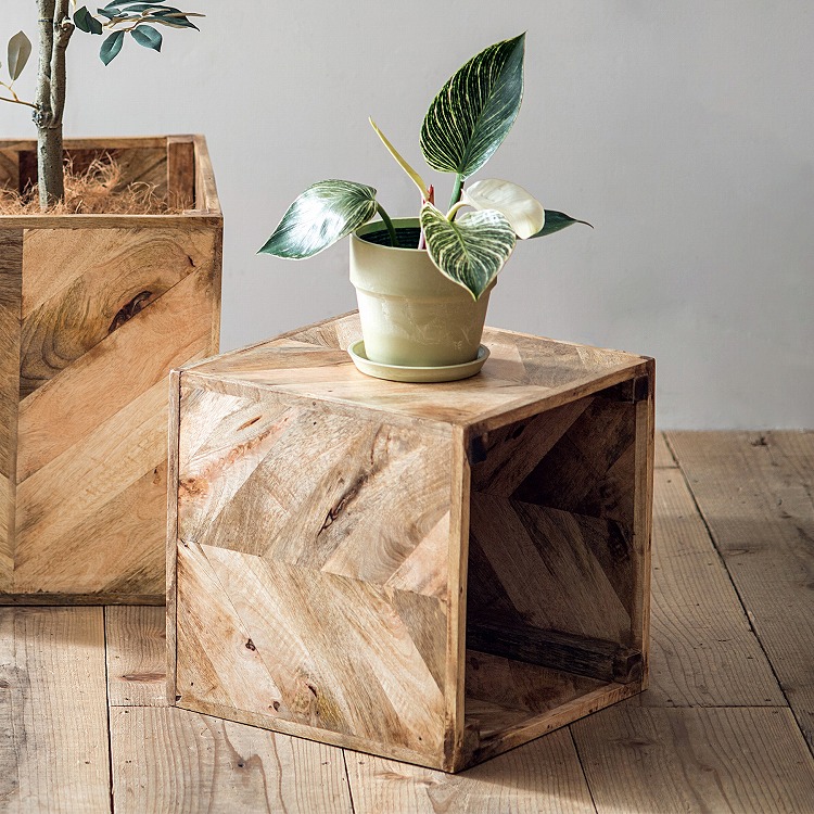 鉢カバー おしゃれ 8号 ヘリンボーンポットカバー 大型 植木鉢 8号鉢