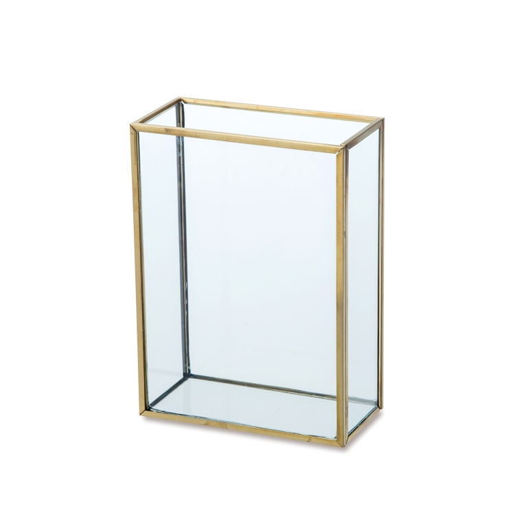 花瓶 おしゃれ フラワーベース クリア アンティークゴールド系