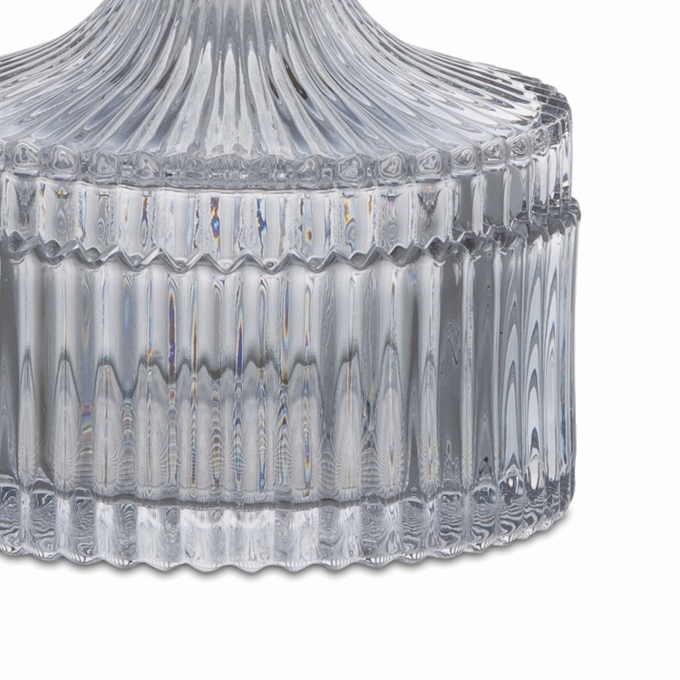 コットンポット ガラス 容器 キャニスター キャンディポット レトロ