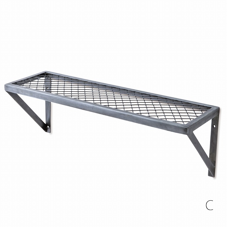 壁掛け メッシュラック シェルフ L 棚 幅47cm 耐荷重量5Kg
