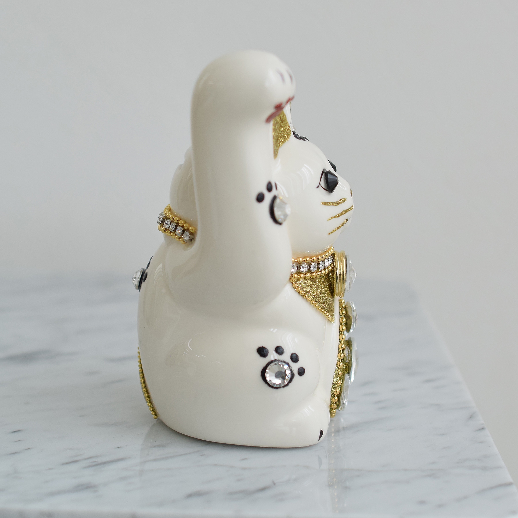 招き猫 置物 おしゃれ ニコアンティーク×ご縁猫 ねこ球太郎 手ぬぐい 2