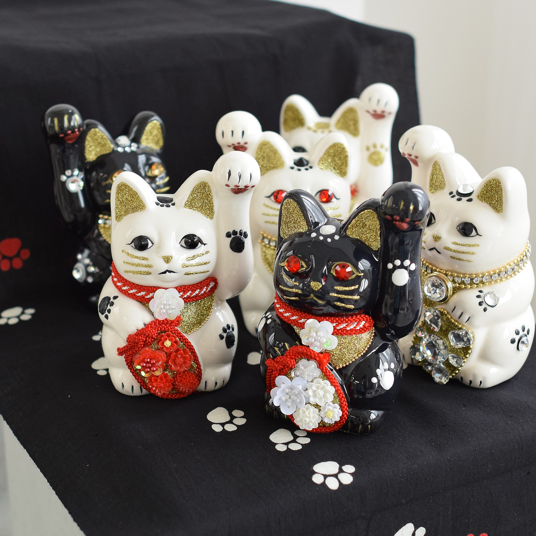 オルゴナイト フラワー☆ニャンコ2 猫置物 オルゴナイト フラワー