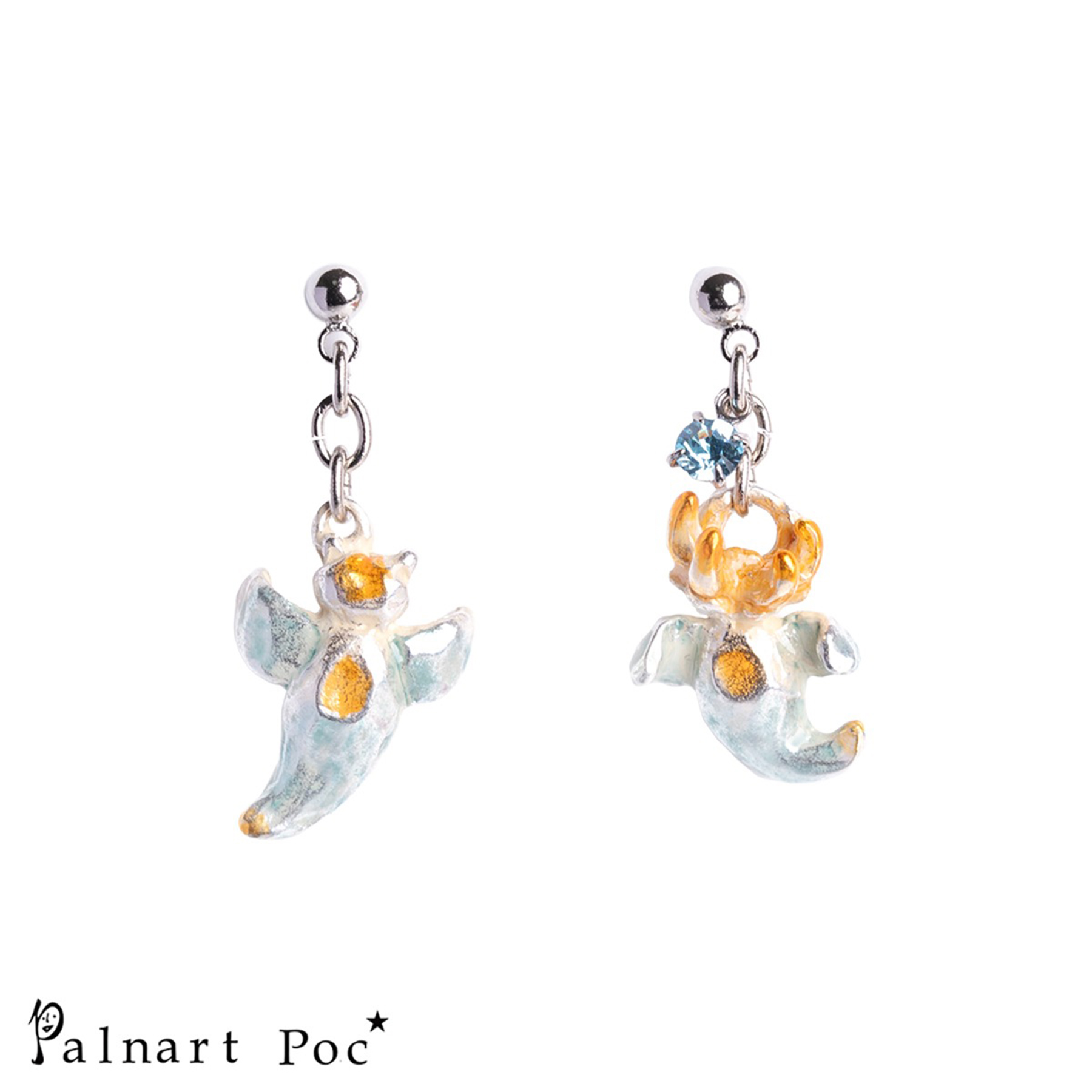 ピアス レディース Palnart Poc クリオネ 日本製 パルナートポック ハンドメイド ギフト プレゼント クリオネ Clione 白 オレンジ メール便可能
