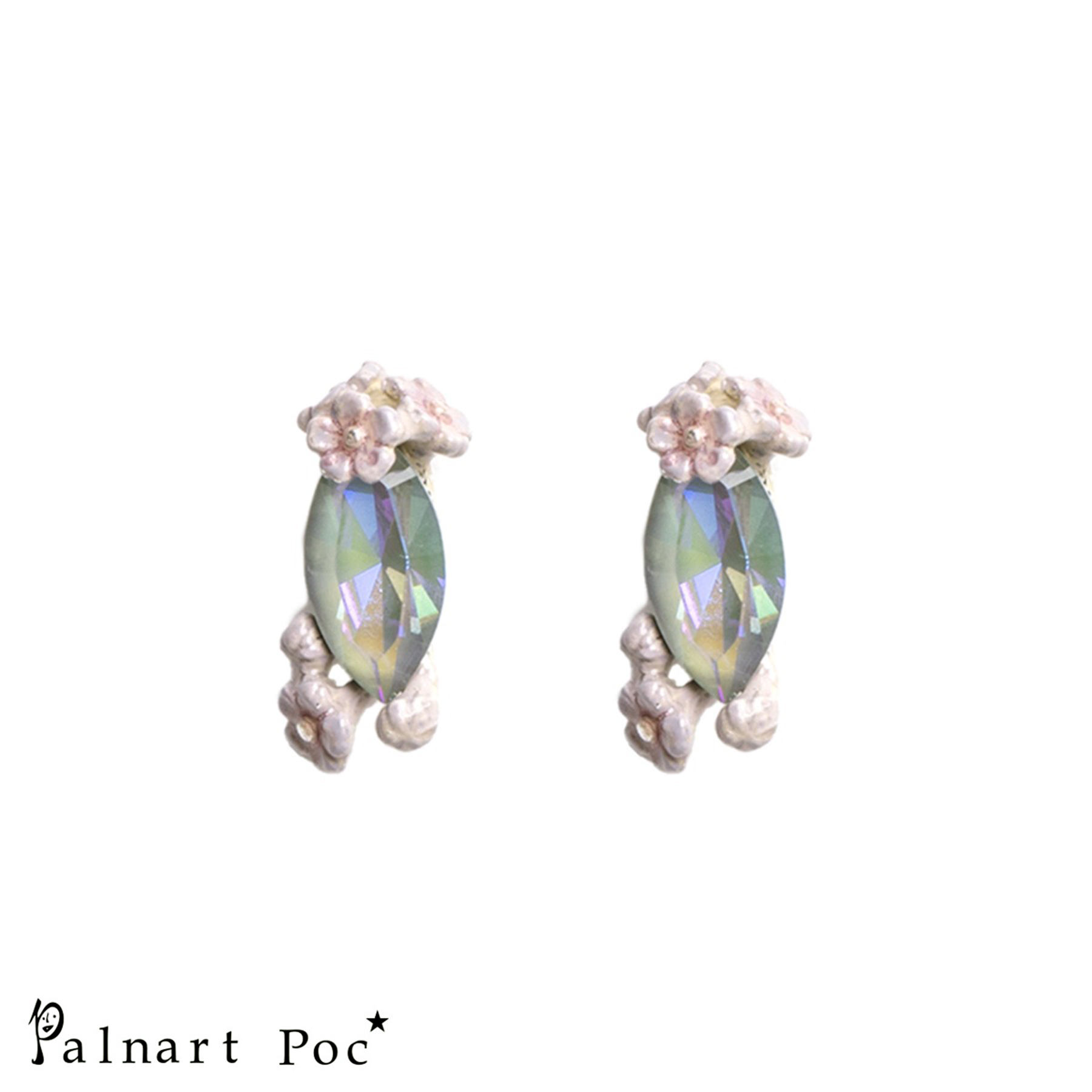 ピアス レディース Palnart Poc 桜の雨 日本製 パルナートポック ハンドメイド サージカルステンレス さくら サクラ 花 春 オーロラ メール便可能