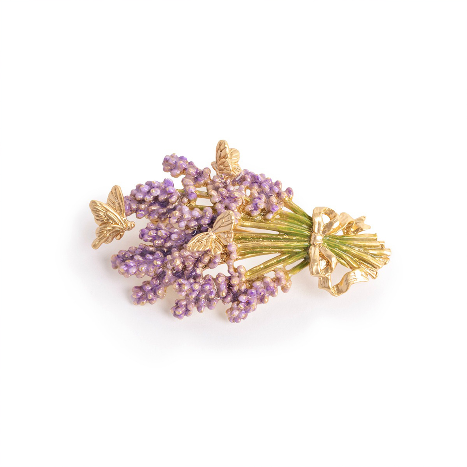 ブローチ おしゃれ Palnart Poc ラベンダー パルナートポック 日本製 ハンドメイド 花 紫 ハーブ モチーフ アクセサリー メール便可能