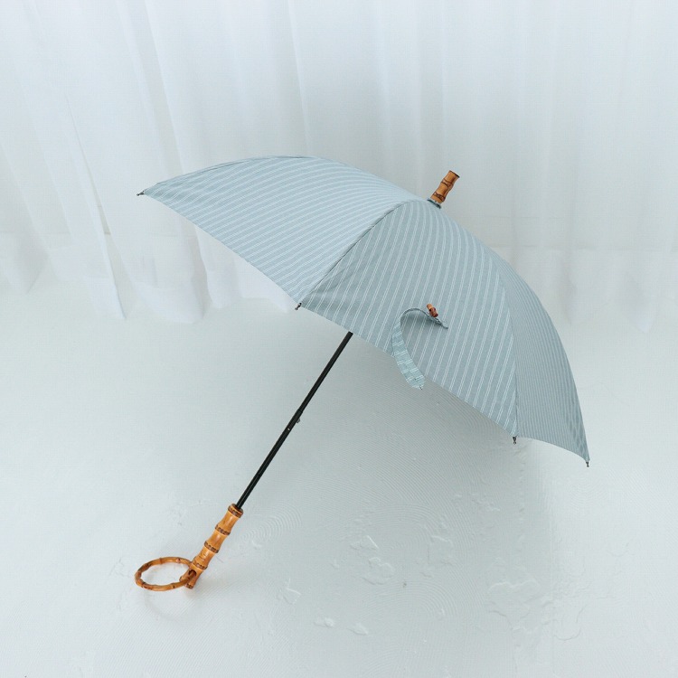 日傘 完全遮光 長傘 小さめ 晴雨兼用 スライドショート 親骨47cm