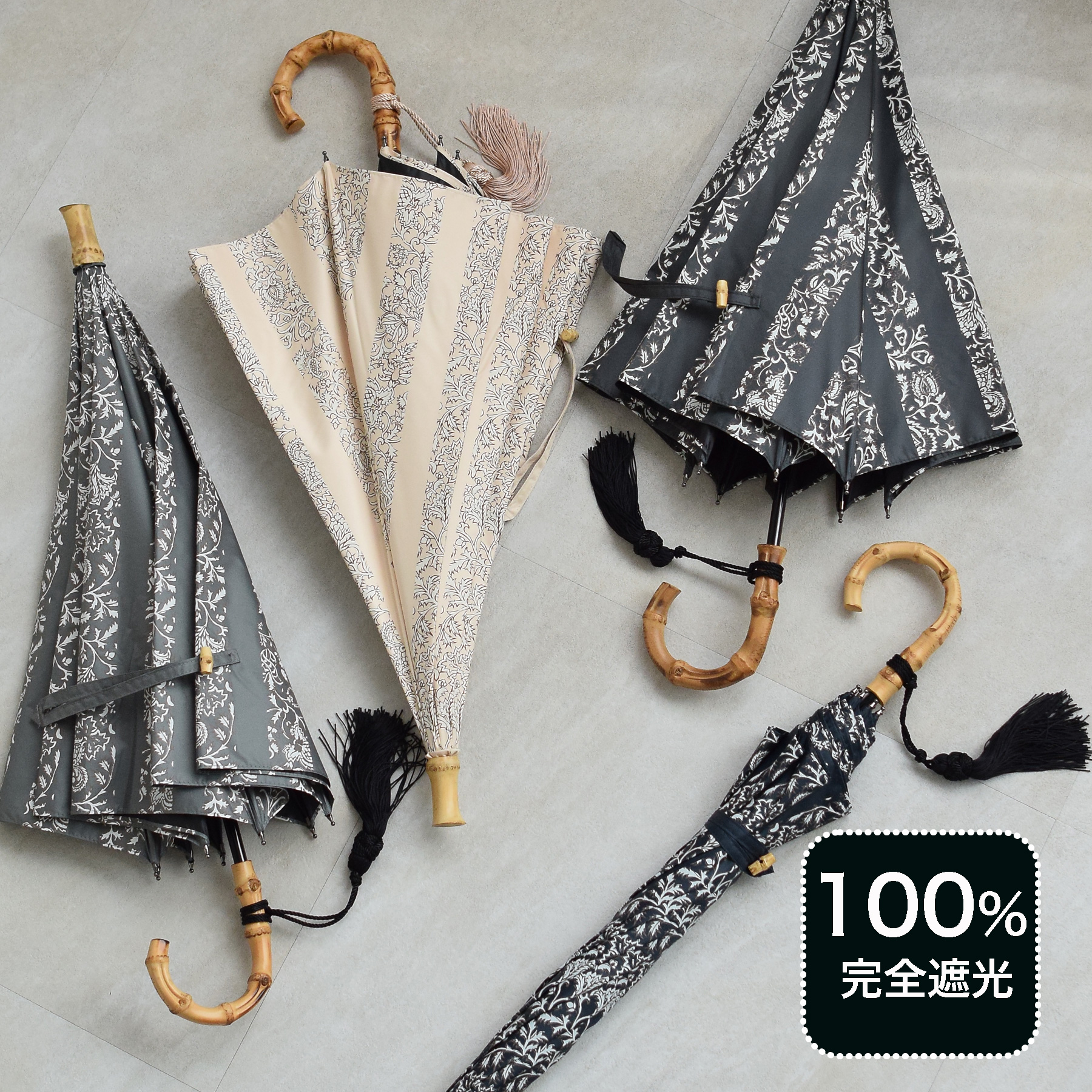 【専用出品】雨参戦用 utatane 日傘 完全遮光 長傘 小さめ 軽量 晴雨兼用 親骨47cm