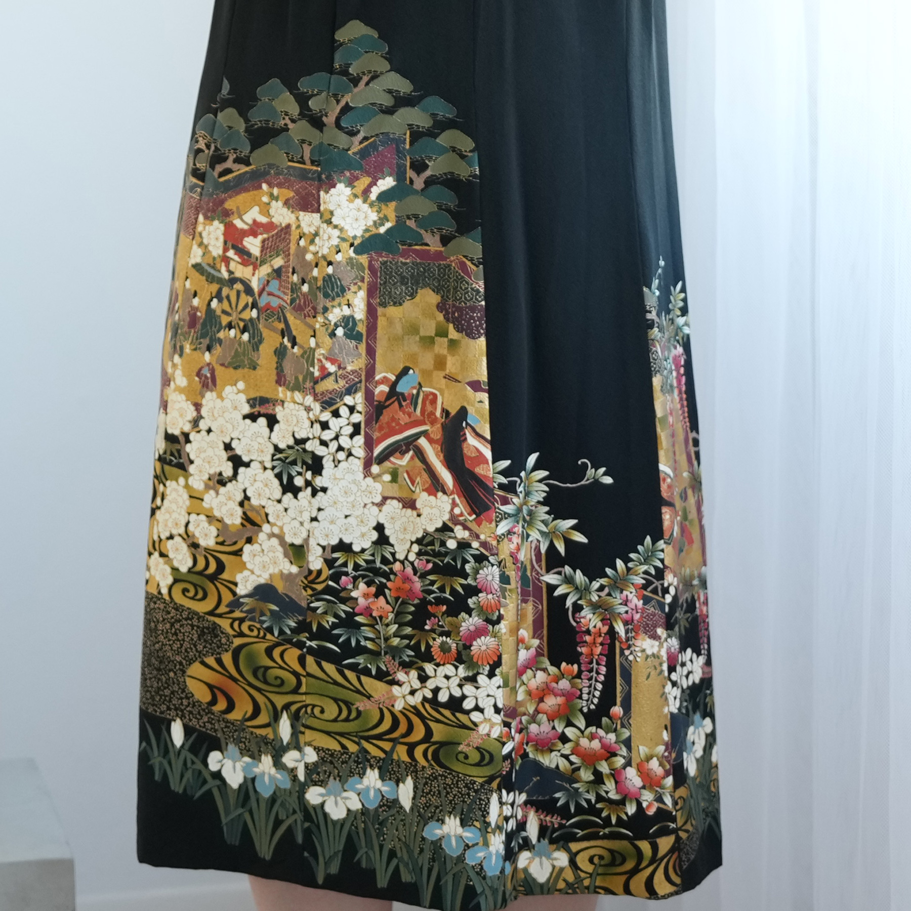 留袖ドレス 9号 販売 購入 金彩華御所車 ワンピース レディース