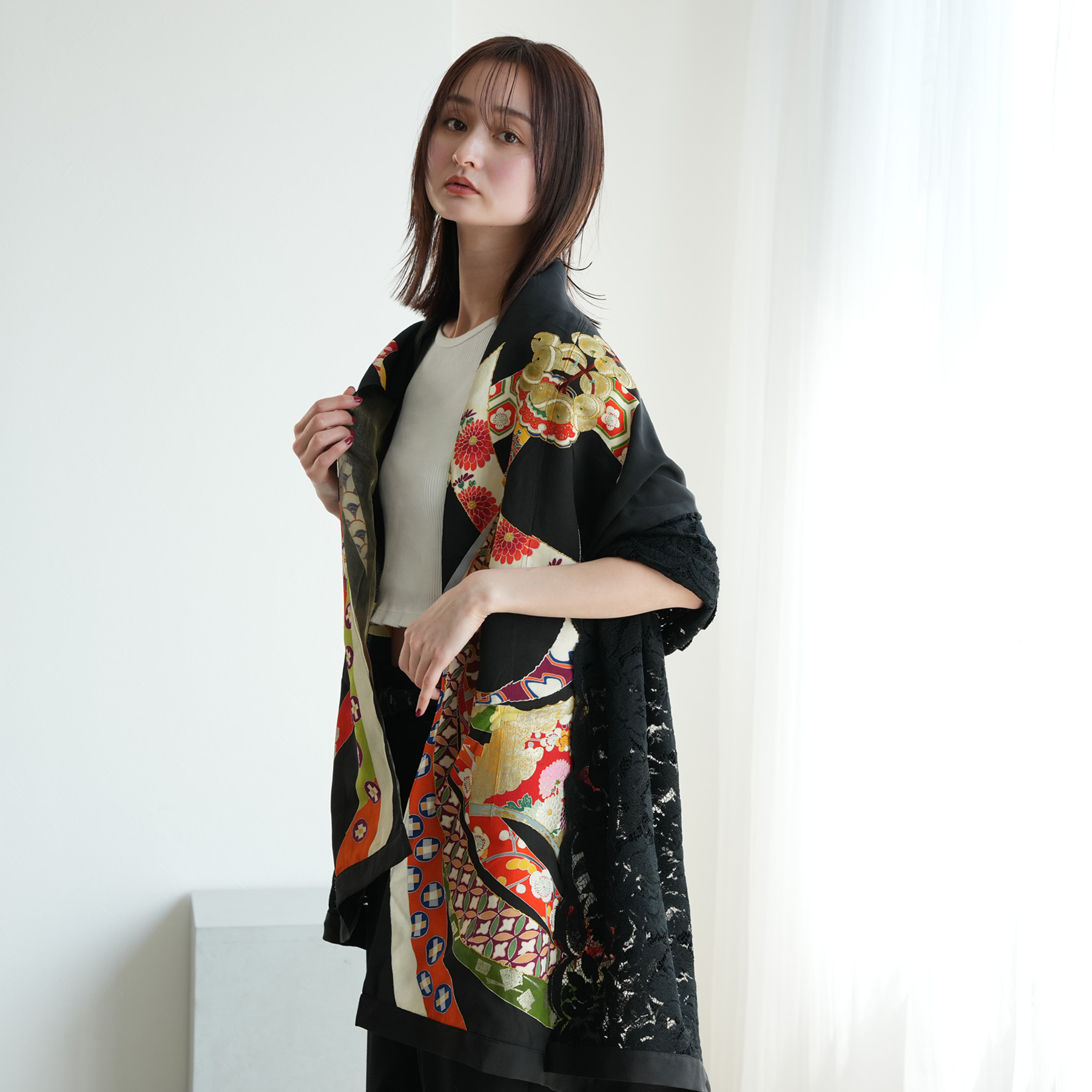 着物リメイク maison utatane｜No.SHL02｜静寂の華綴り 着物リメイク