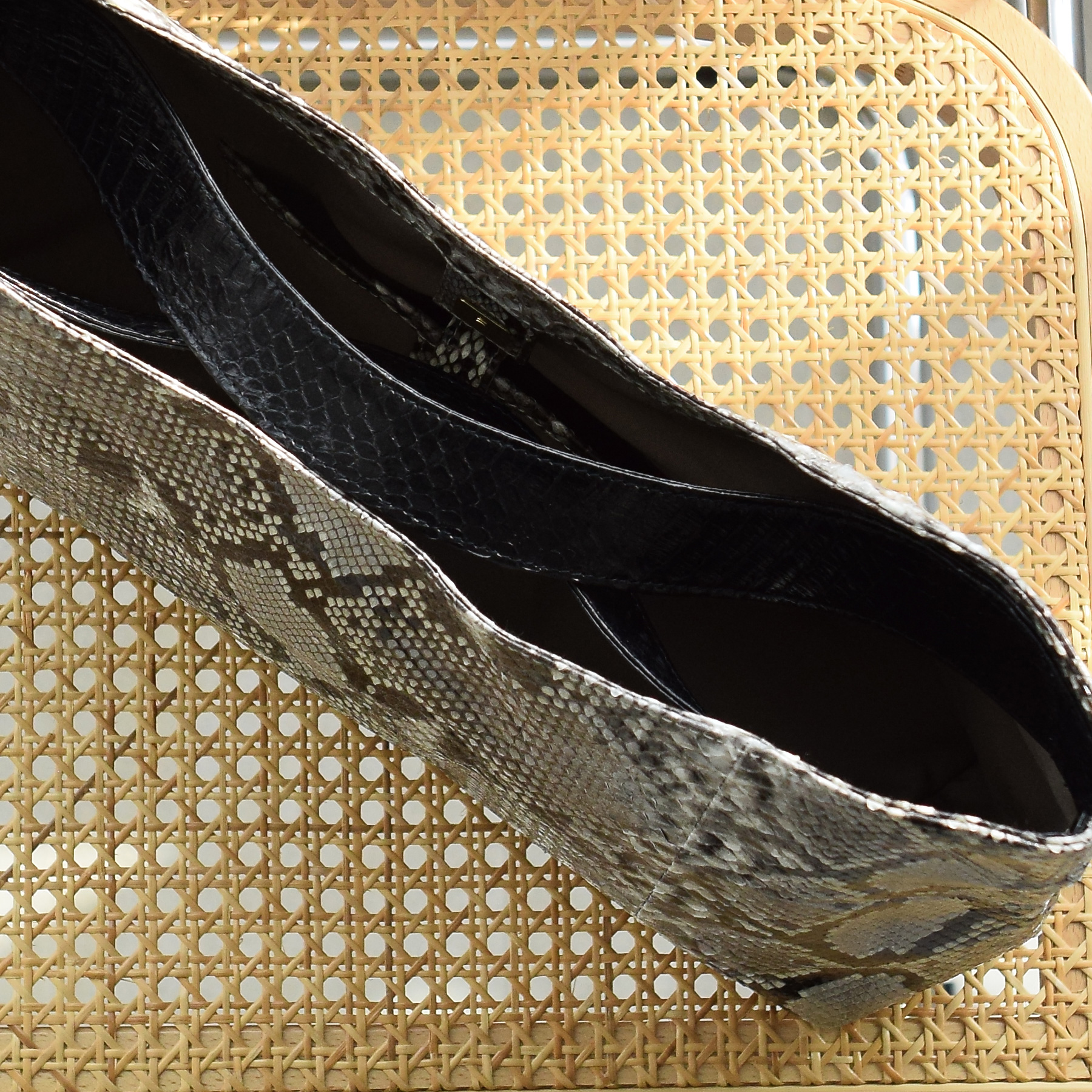 バッグ レディース レザー PYTHON×COBRA パイソン ウェーブトート