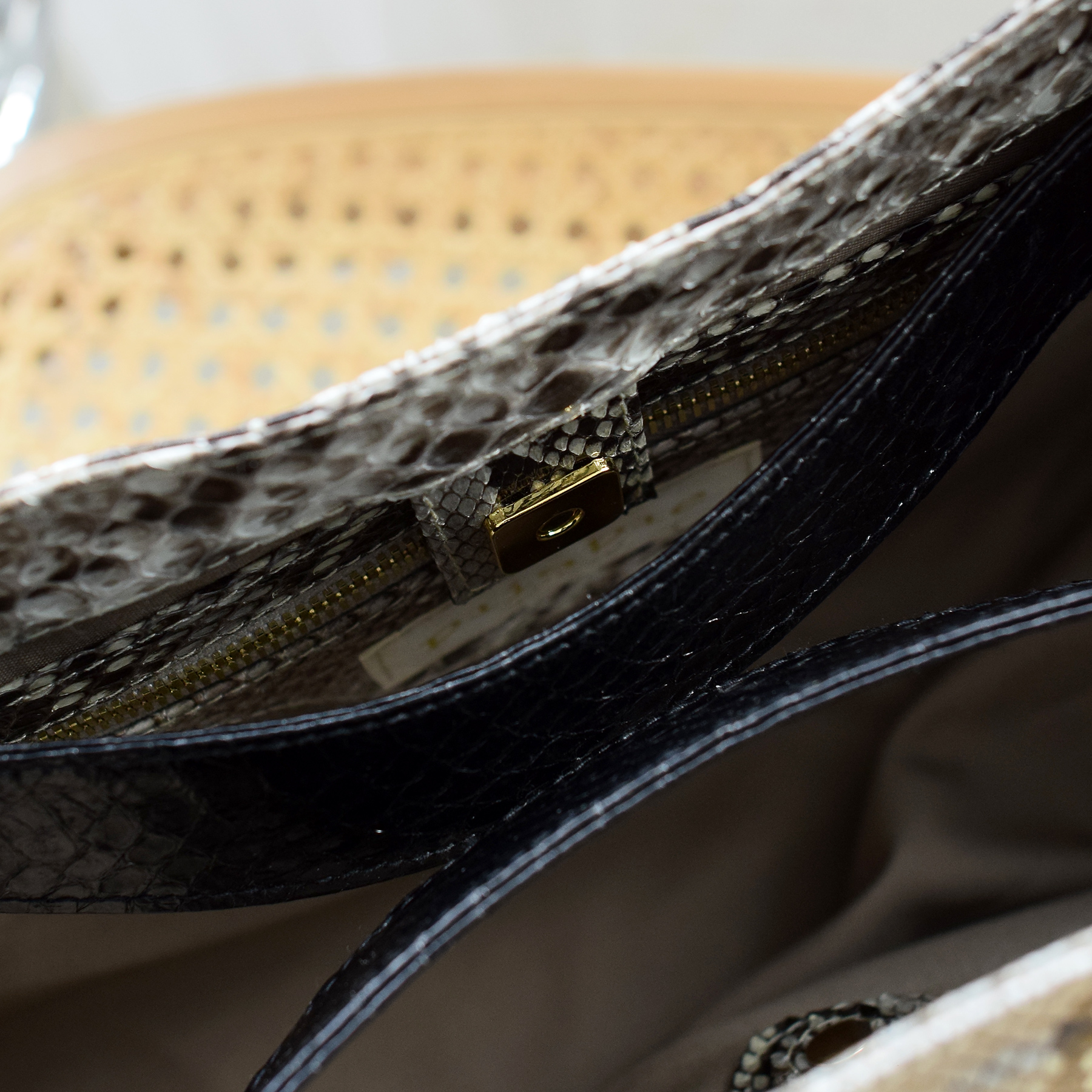 バッグ レディース レザー PYTHON×COBRA パイソン ウェーブトート