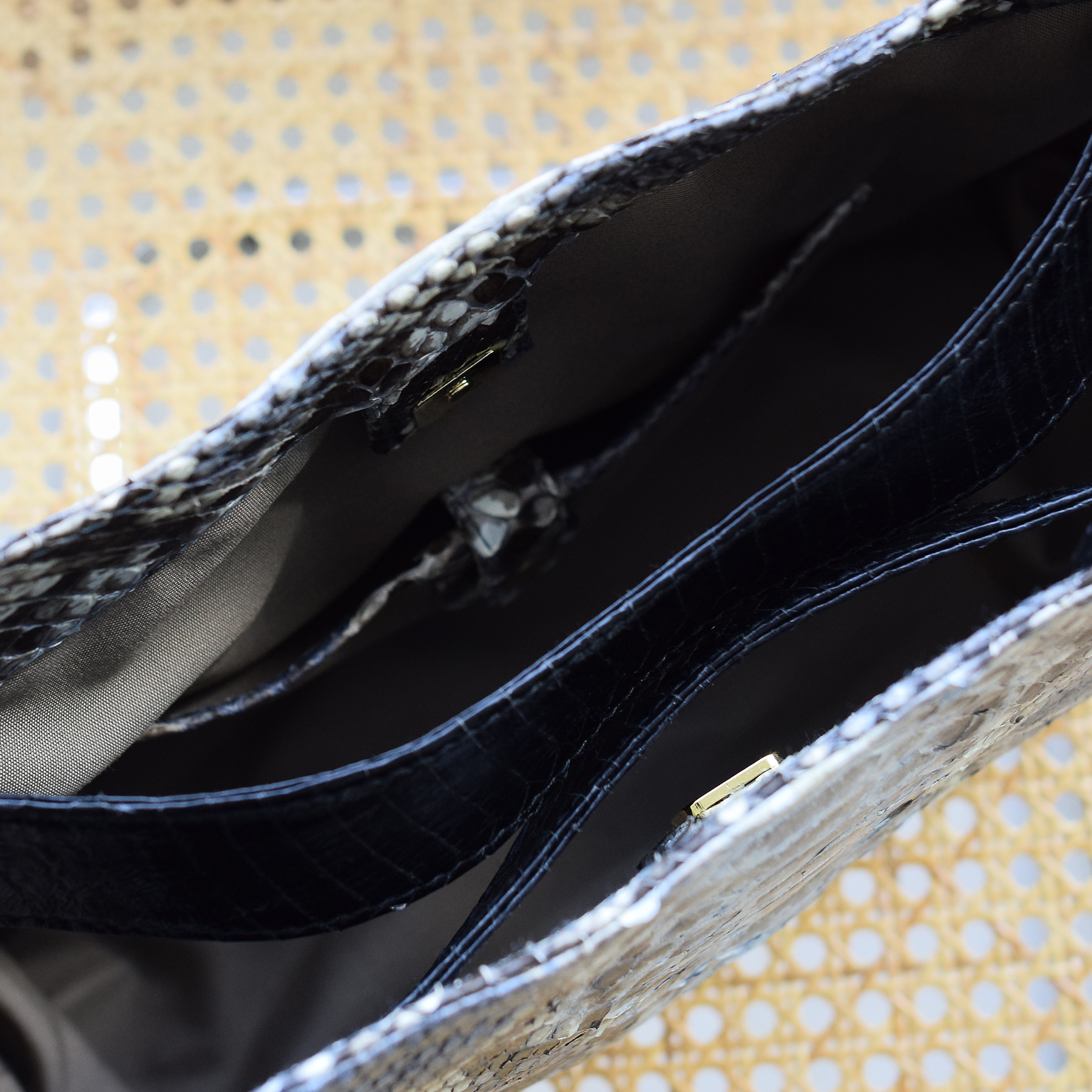 バッグ レディース レザー PYTHON×CO...の詳細画像5