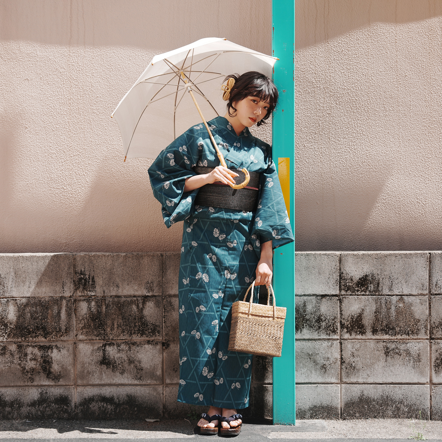 utatane 浴衣 単品 レディース Sサイズ ニコアンティーク 高級変わり織