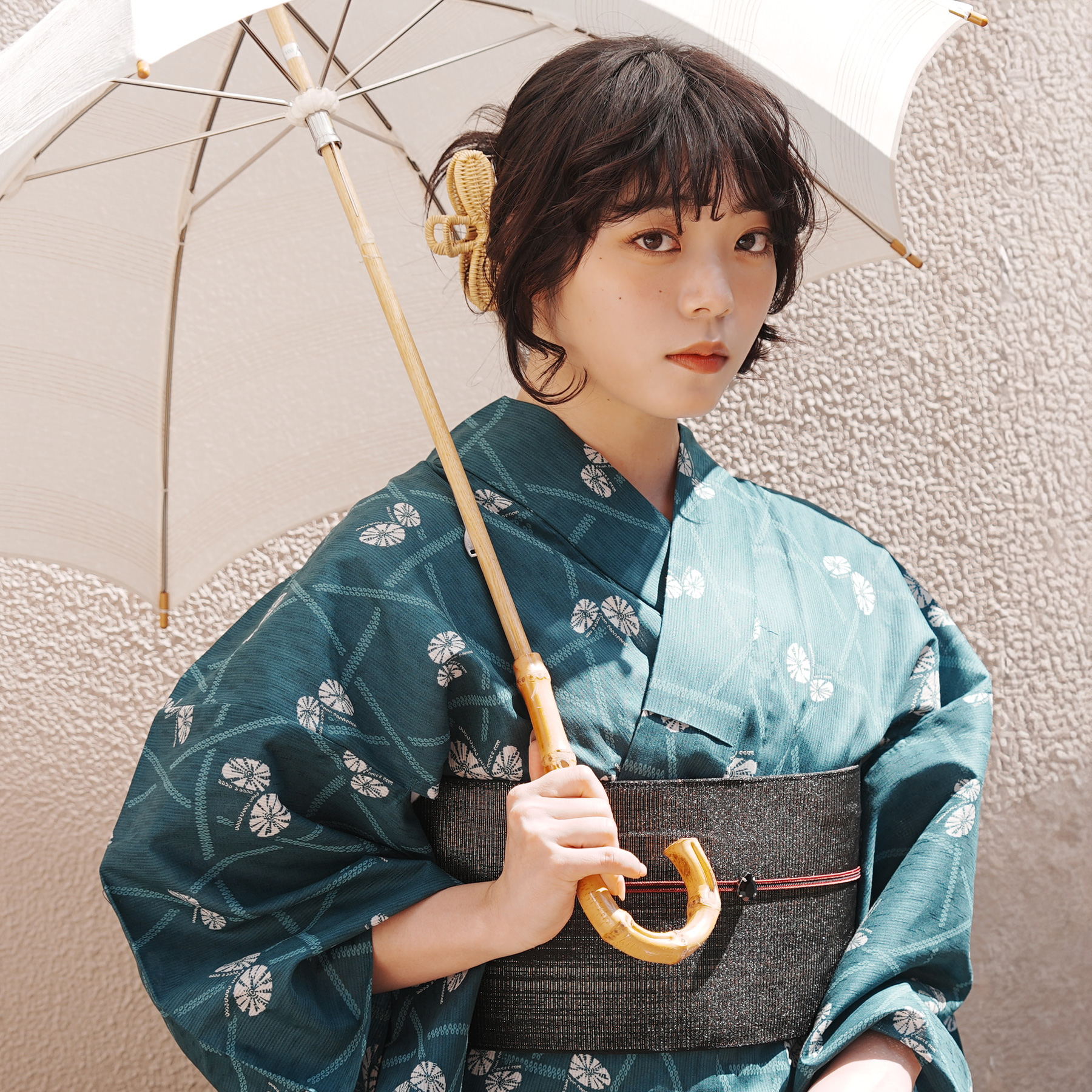 utatane 浴衣 単品 レディース Sサイズ ニコアンティーク 高級変わり織
