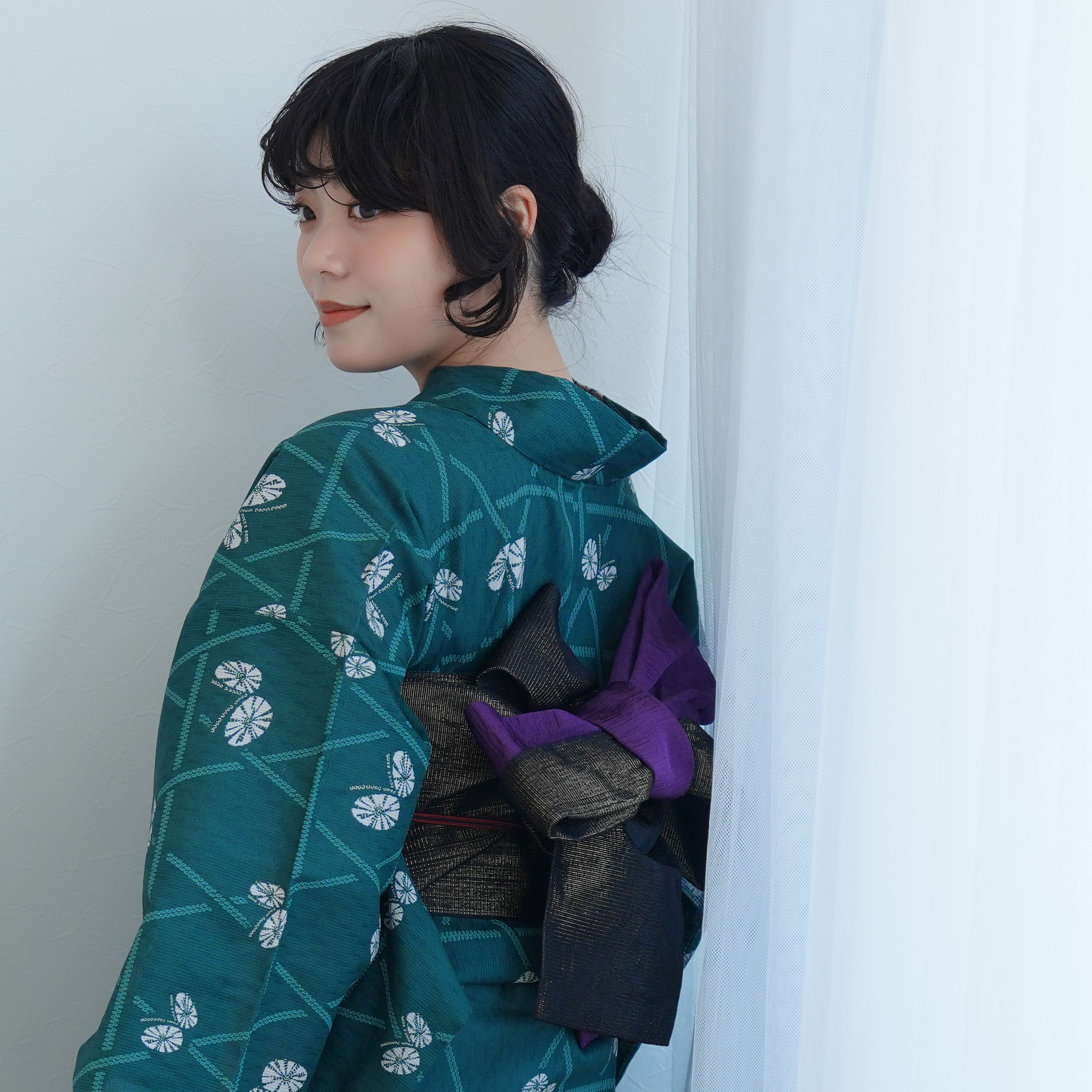 utatane 浴衣 単品 レディース Sサイズ ニコアンティーク 高級変わり織
