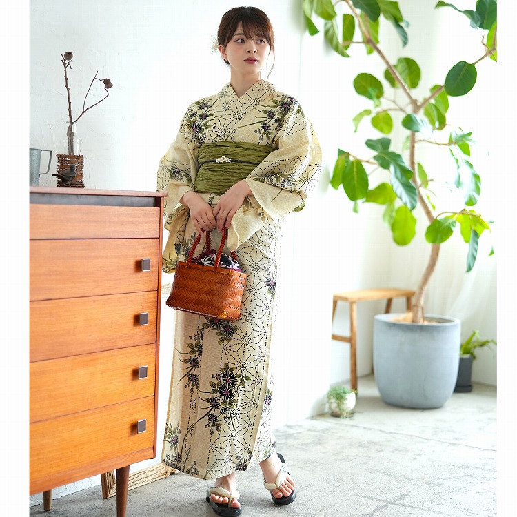 utatane 浴衣 セット レディース フリーサイズ 3点セット（浴衣