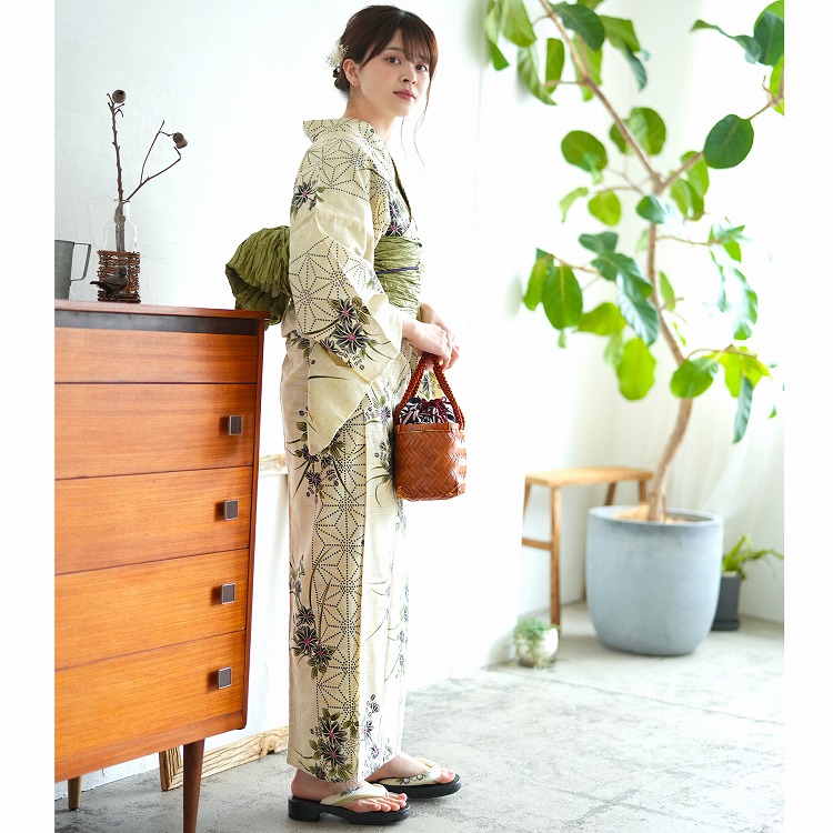 utatane 浴衣 セット レディース フリーサイズ 3点セット（浴衣