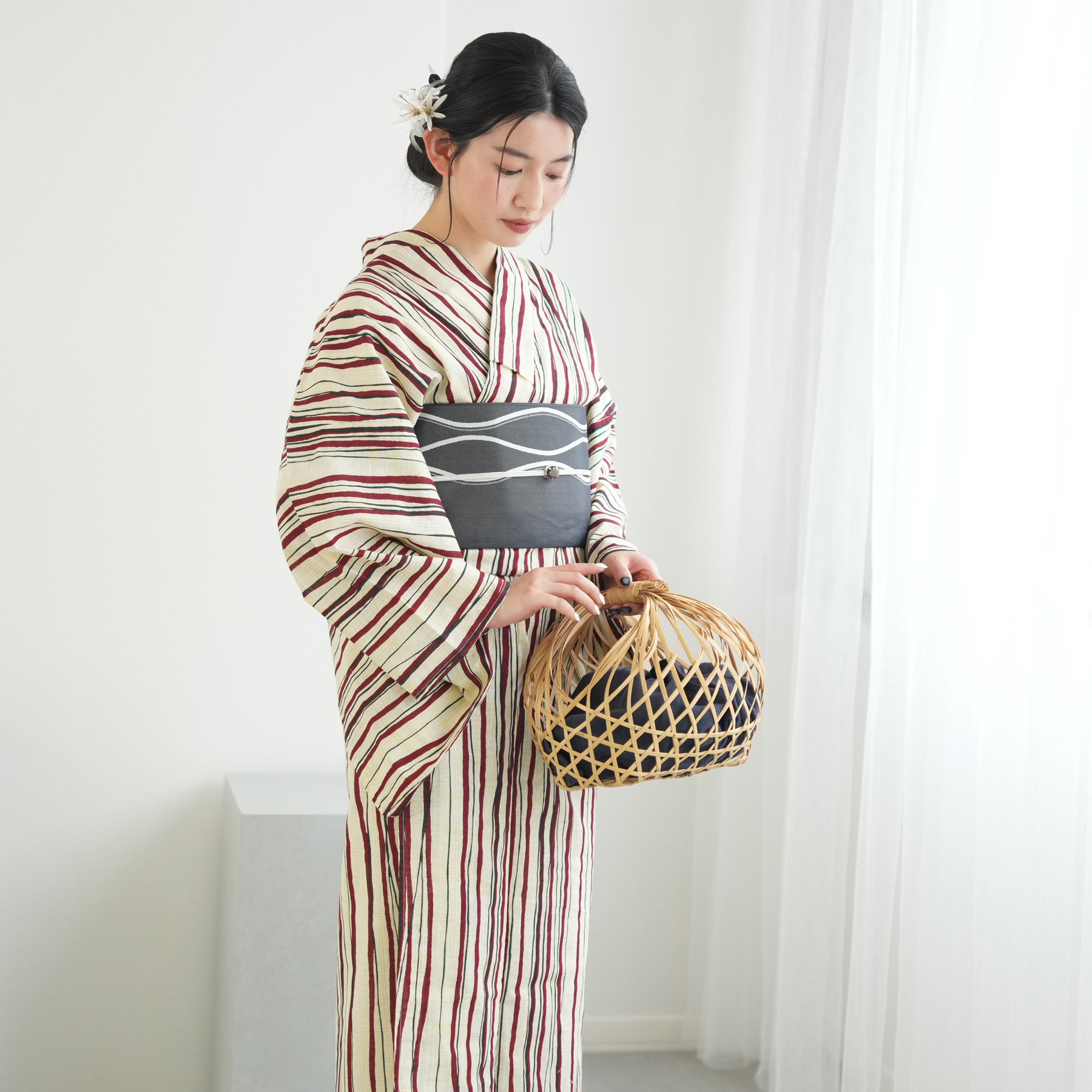 utatane 浴衣 レディース セット（浴衣 帯 下駄） 古典柄 レトロ