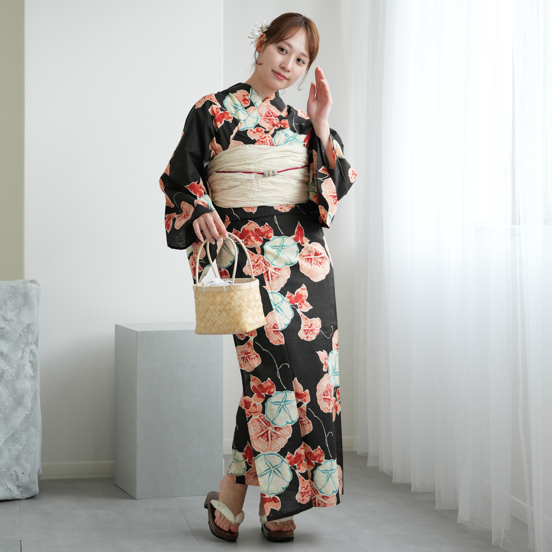 utatane 浴衣 レディース セット 高級変わり織 フリーサイズ 綿