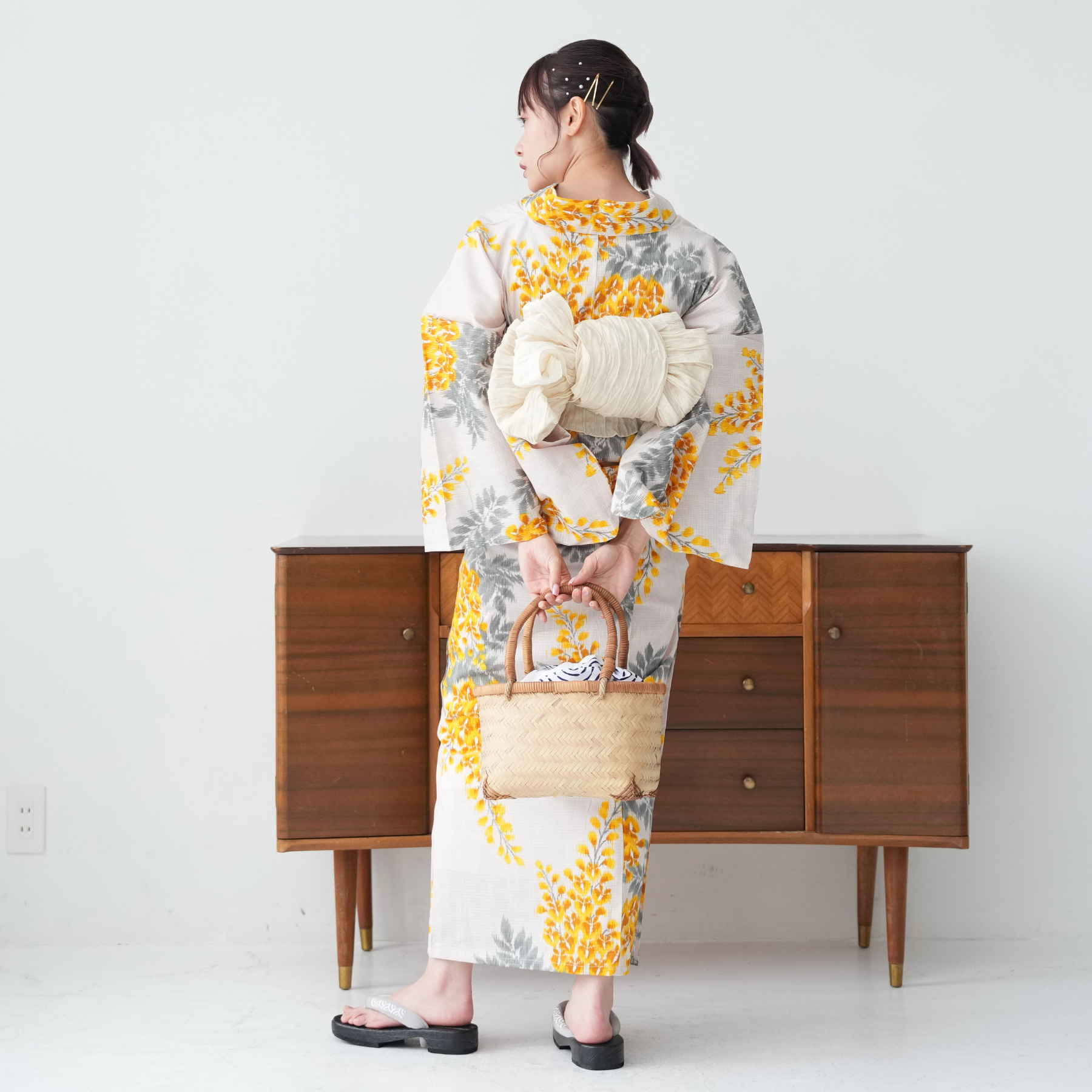 utatane 浴衣 レディース セット 3点セット（浴衣 帯 下駄