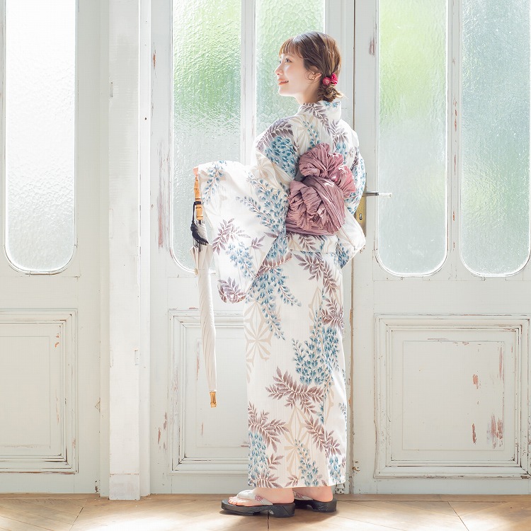 Utatane　麻の葉に萩の浴衣　フルセット 浴衣（萩柄）| utatane［公式］オンラインショップ