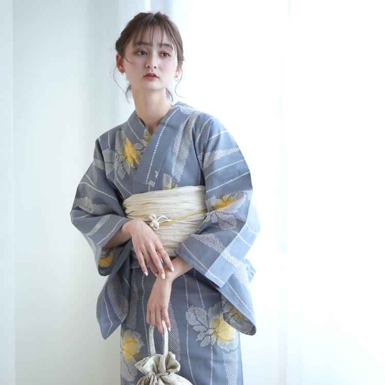 宗sou 琳派山並みに花々模様織出し袋帯【リサイクル】【着】