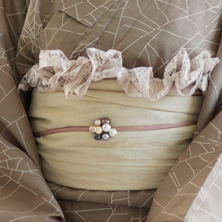 浴衣 レディース セット ニコアンティーク 高級変わり織 浴衣3点セット