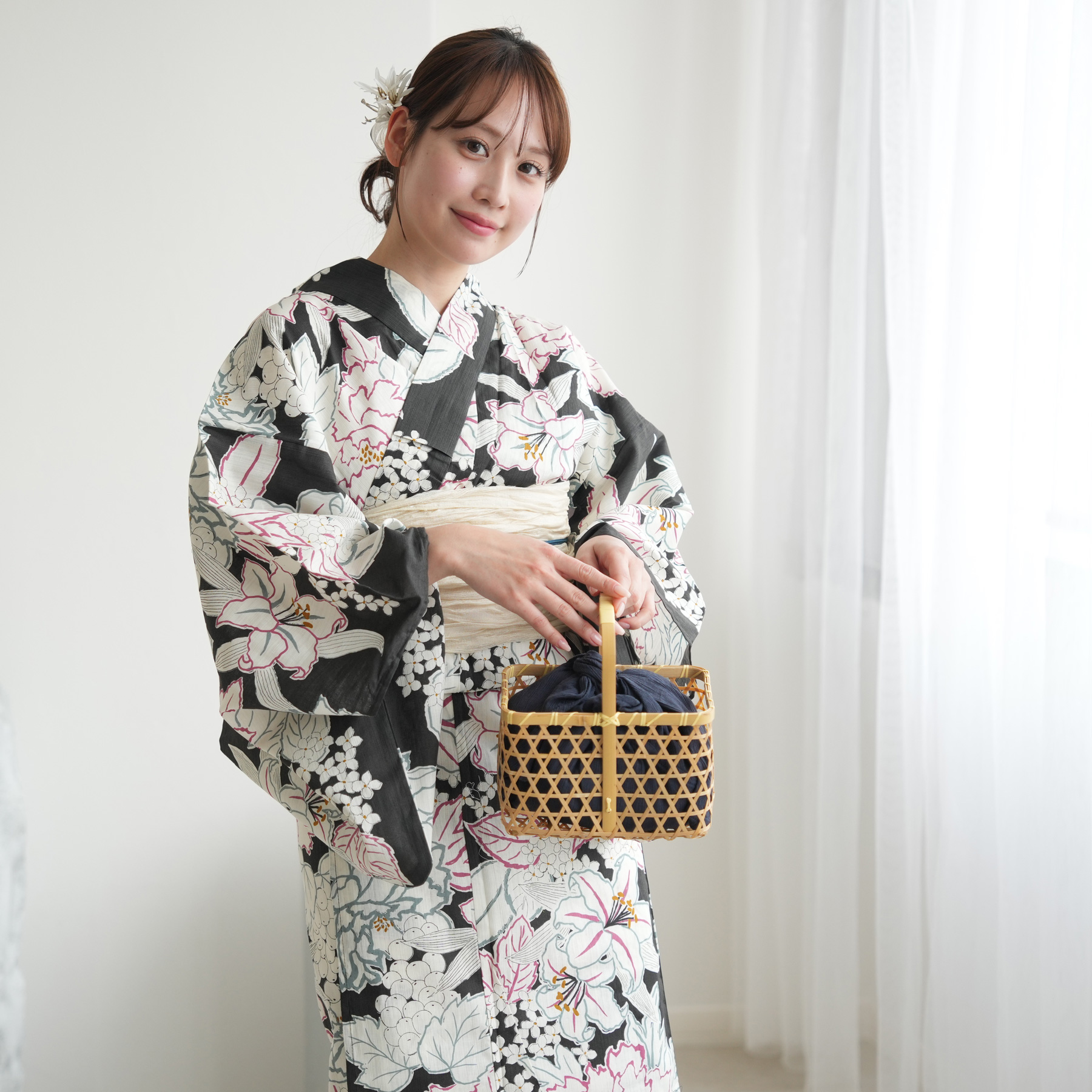 utatane 浴衣 レディース セット 高級変わり織 フリーサイズ