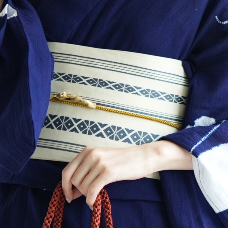 utatane 浴衣 レディース セット 浴衣/帯/下駄 古典柄 レトロ ネイビー
