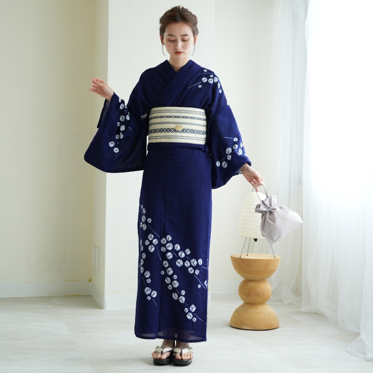 有松絞り　絞り浴衣　③ 浴衣通販 utatane - 有松絞り浴衣3点セット｜Yahoo!ショッピング