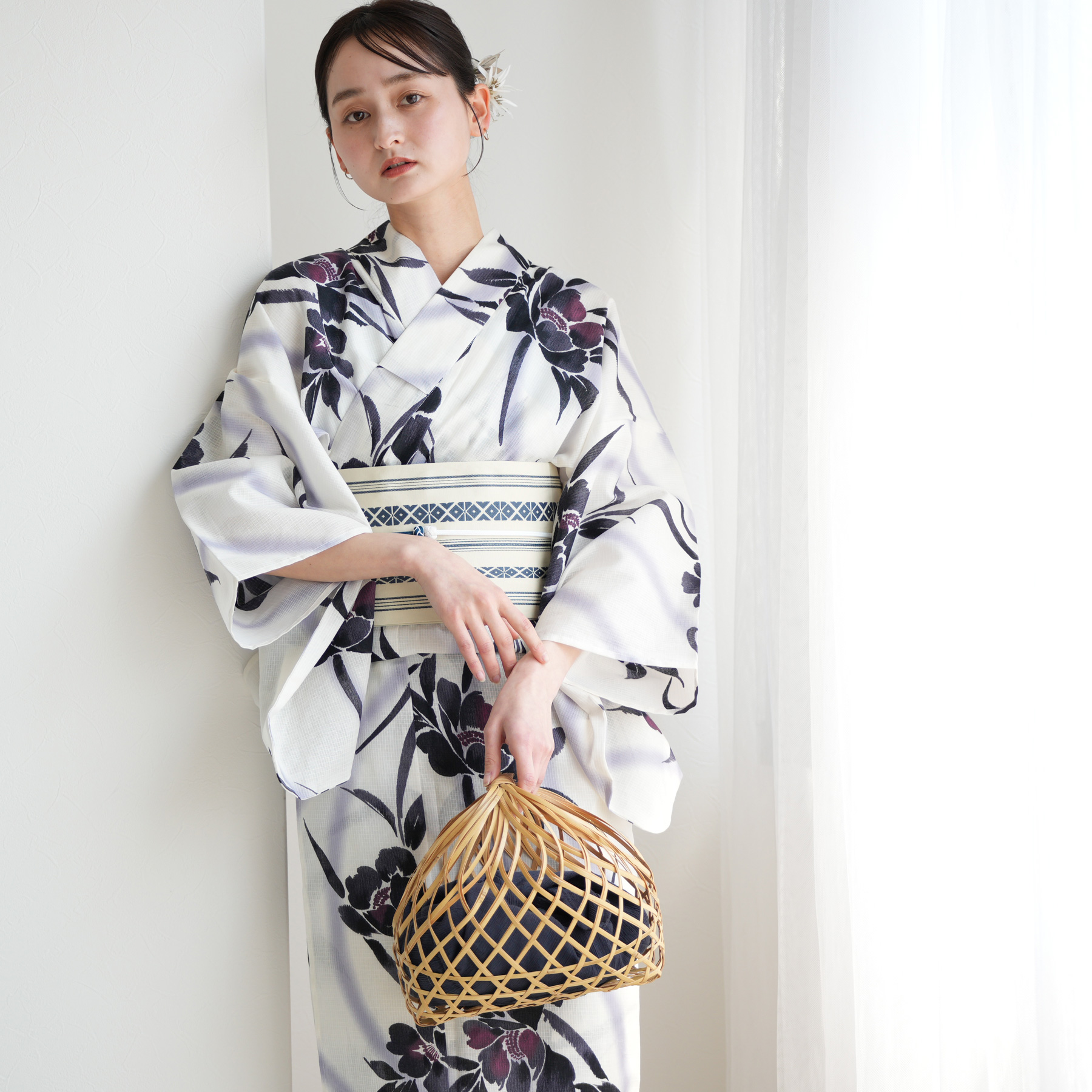 utatane 浴衣 レディース セット 高級変わり織 浴衣3点セット