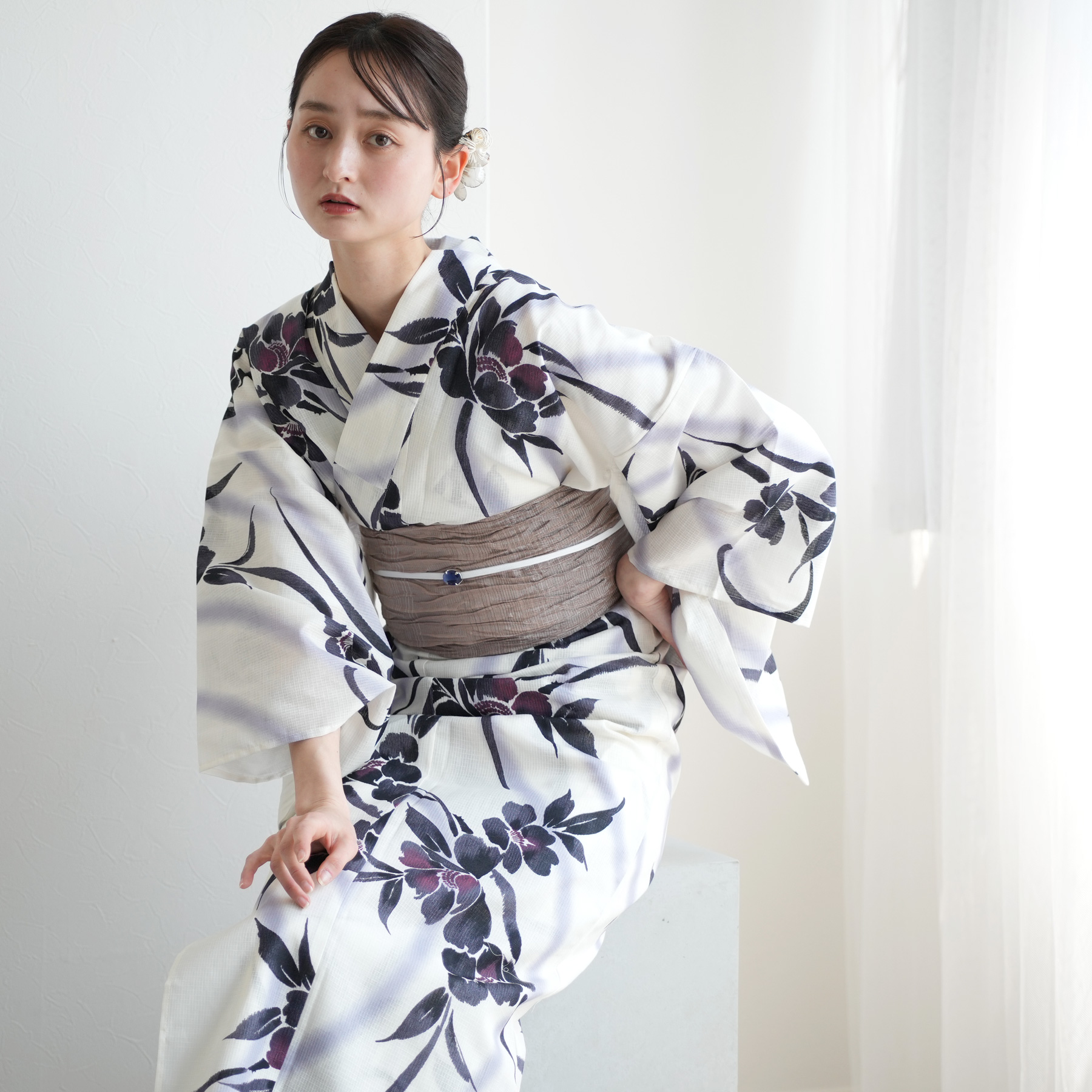 utatane 浴衣 レディース セット 高級変わり織 浴衣3点セット