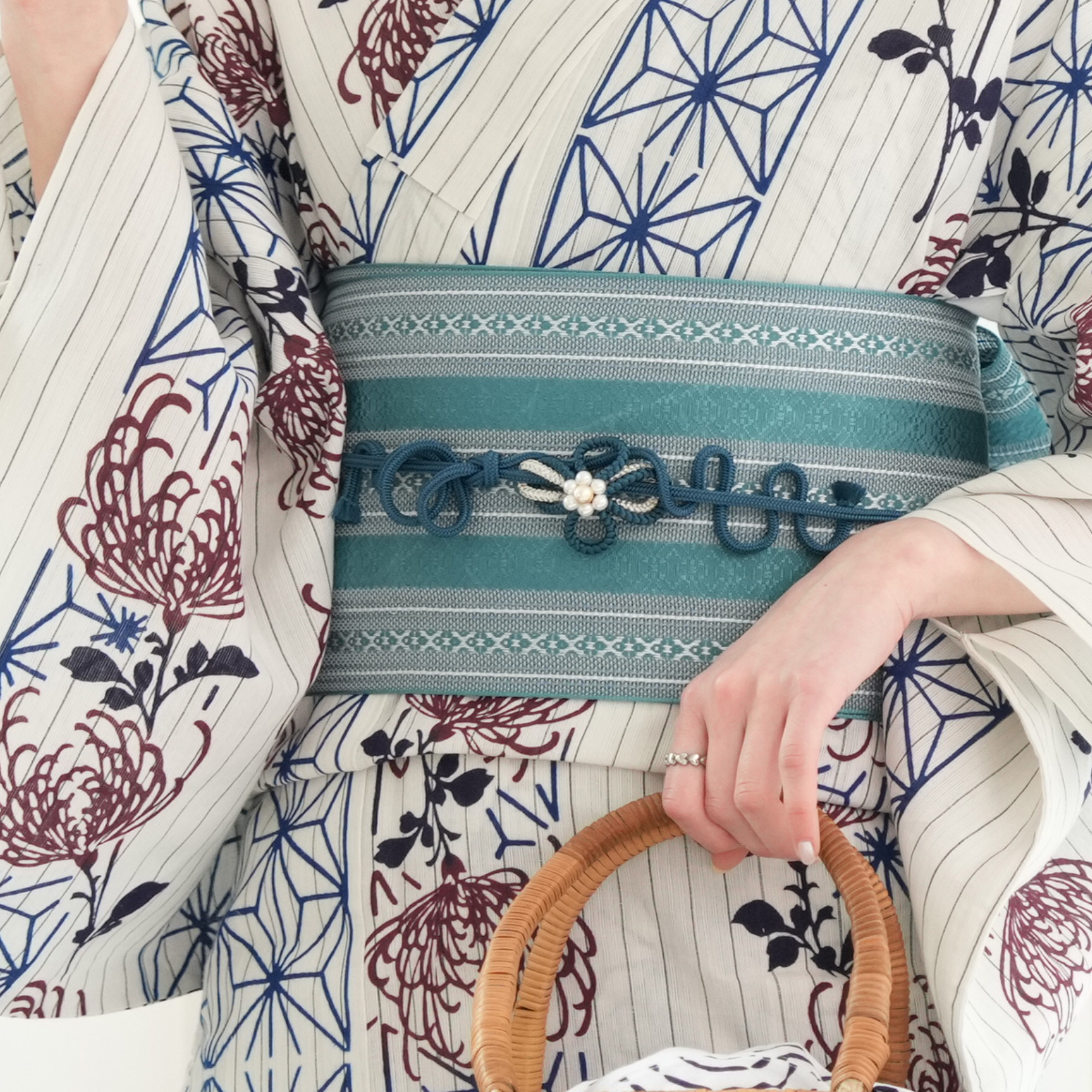utatane 浴衣 レディース セット utatane×注染工房 浴衣3点セット 等間