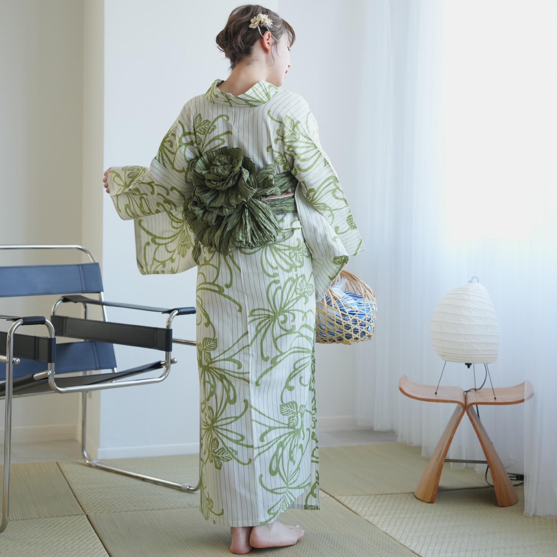 utatane 浴衣 レディース セット utatane×注染工房 浴衣3点セット 等間