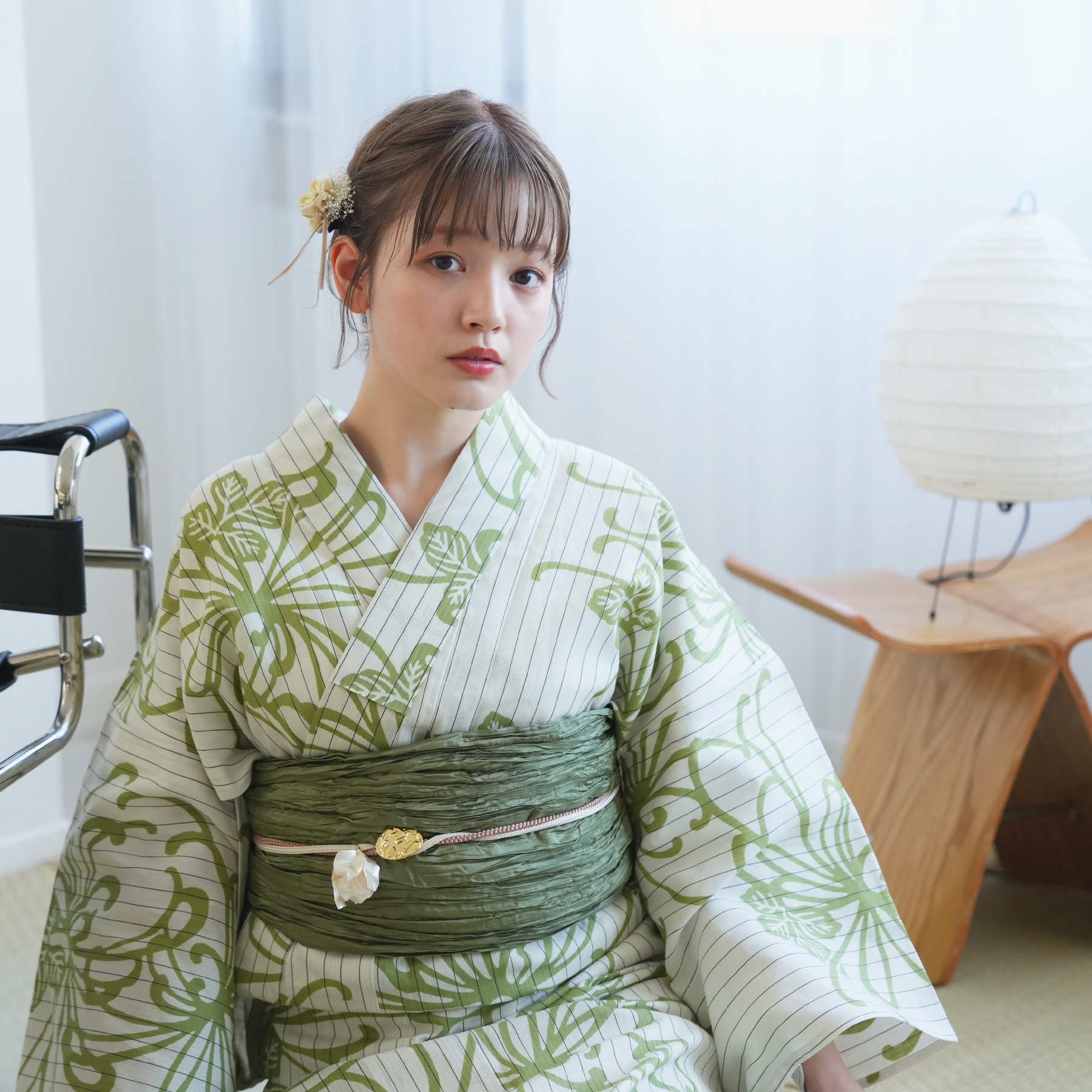 utatane 浴衣 レディース セット utatane×注染工房 浴衣3点セット 等間