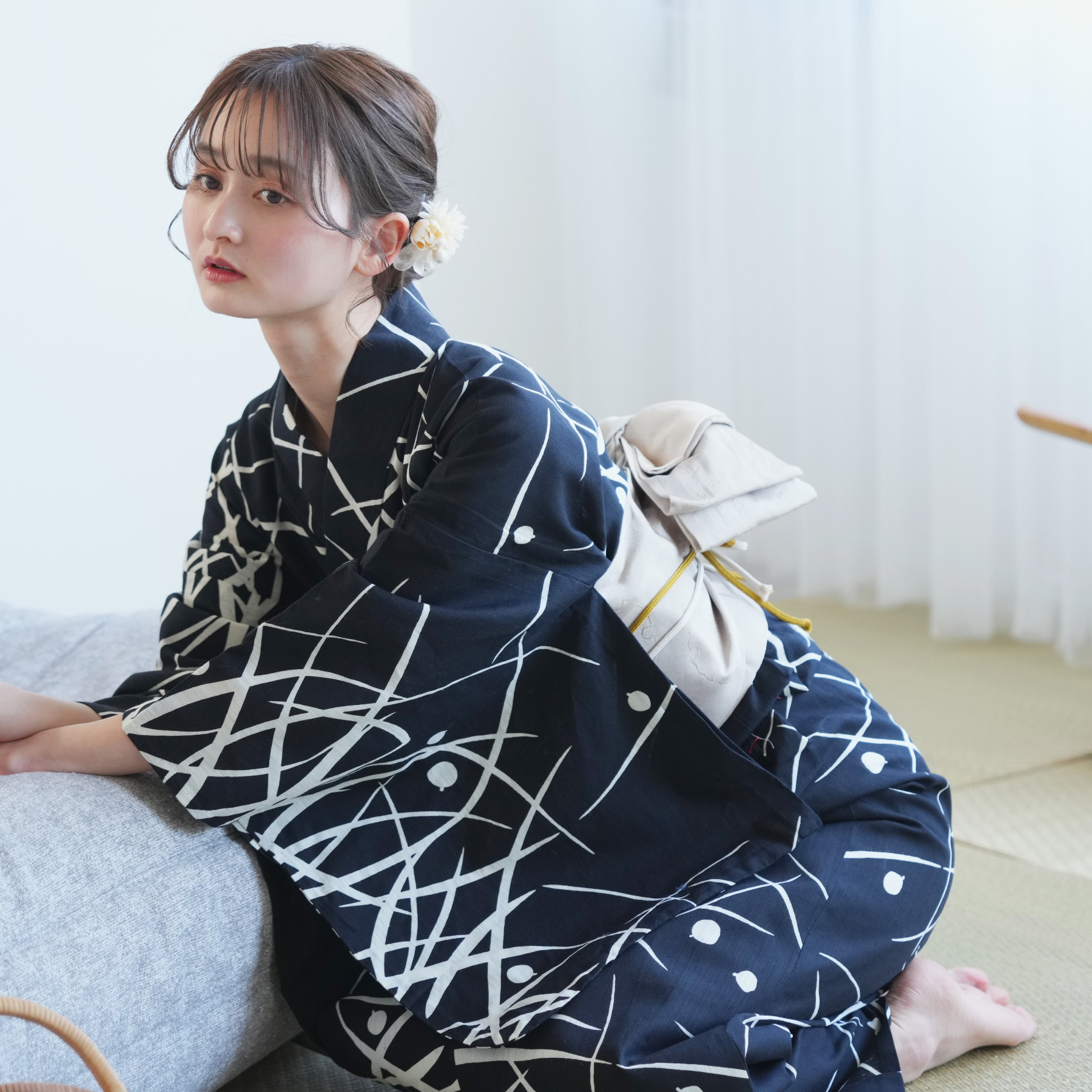 utatane 浴衣 レディース セット utatane×注染工房 浴衣3点セット 赤坂