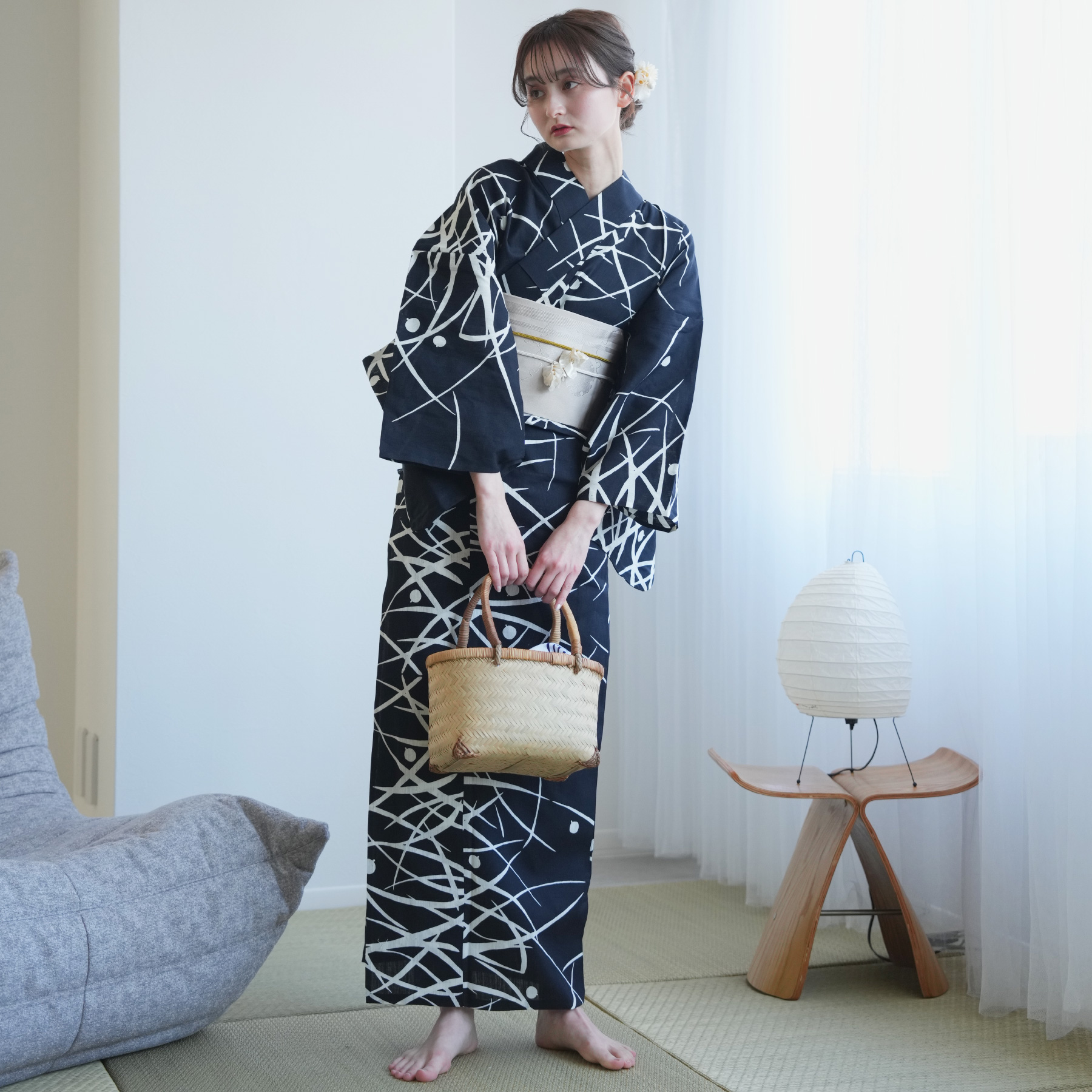 utatane 浴衣 レディース セット utatane×注染工房 浴衣3点セット 赤坂