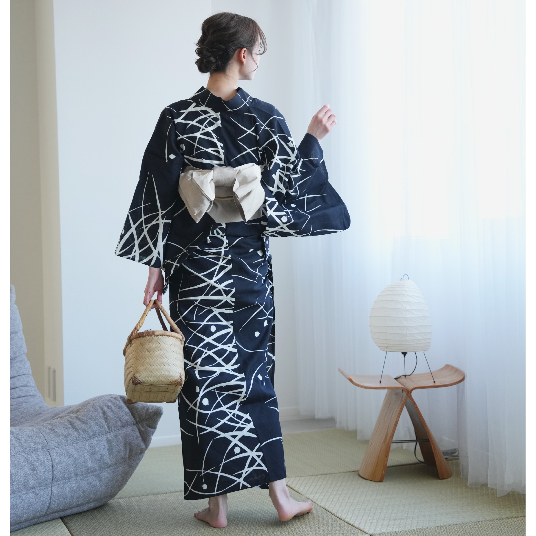 utatane 浴衣 レディース セット utatane×注染工房 浴衣3点セット 赤坂