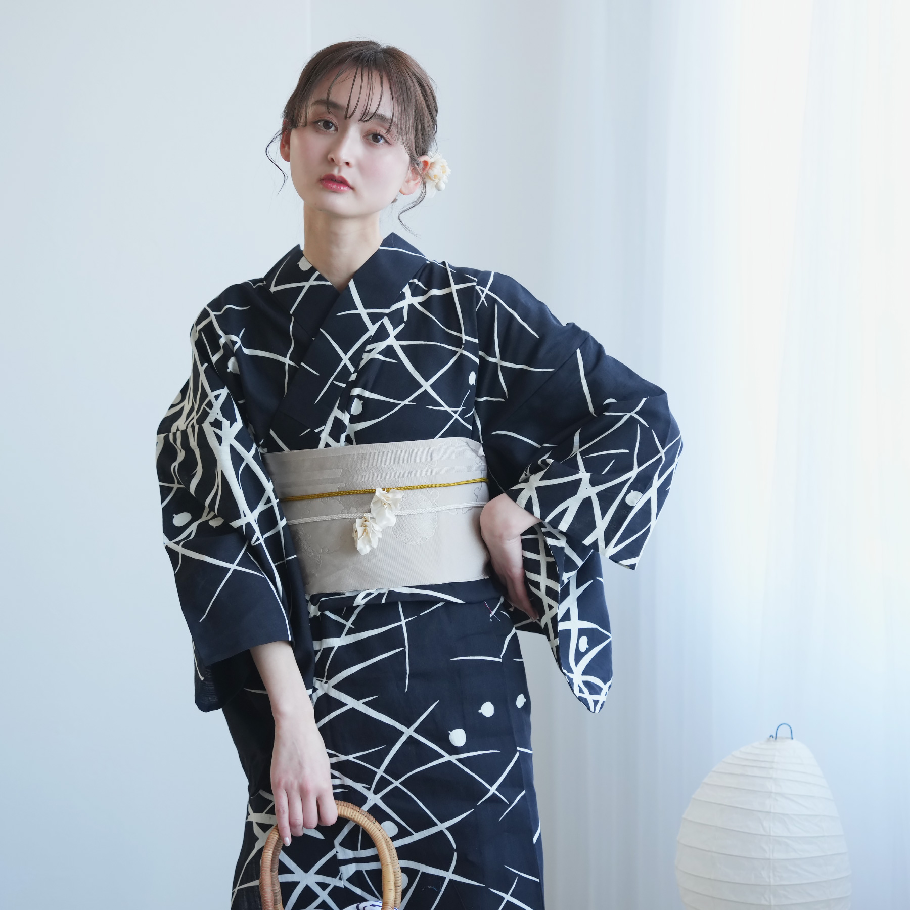 utatane 浴衣 レディース セット utatane×注染工房 浴衣3点セット 赤坂