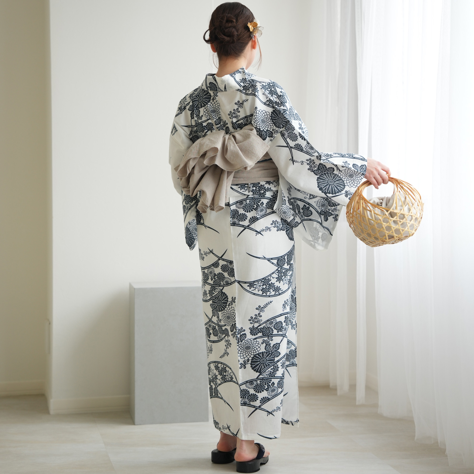 utatane 浴衣 レディース セット 高級変わり織 浴衣3点セット