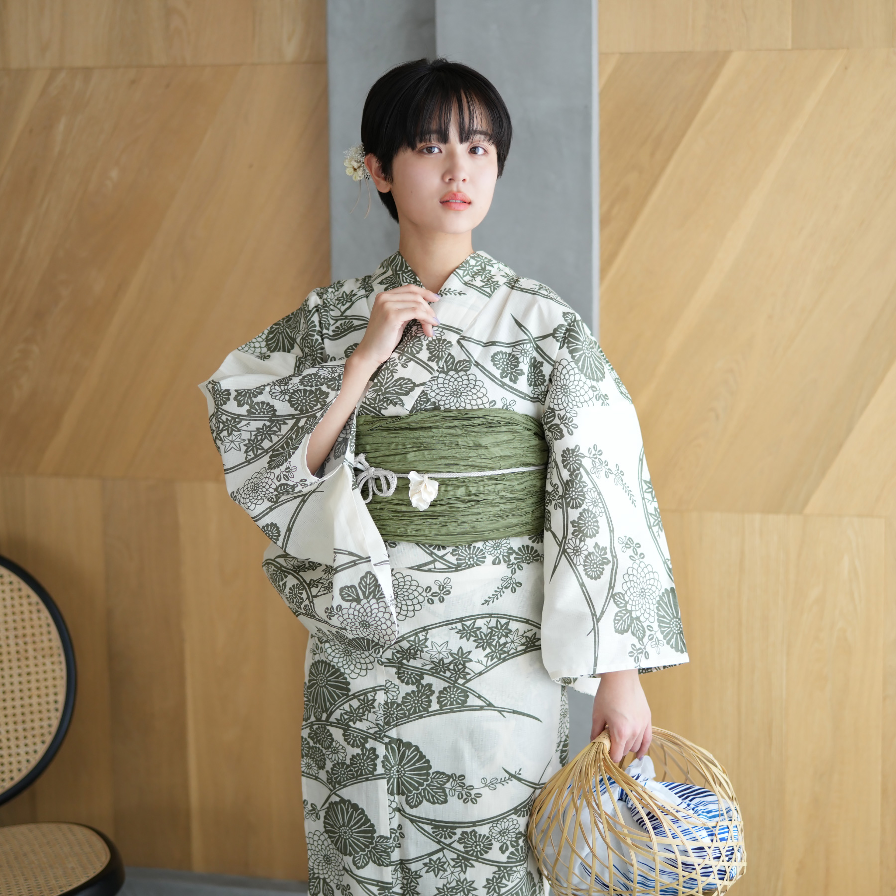 utatane 浴衣 レディース セット 高級変わり織 浴衣3点セット